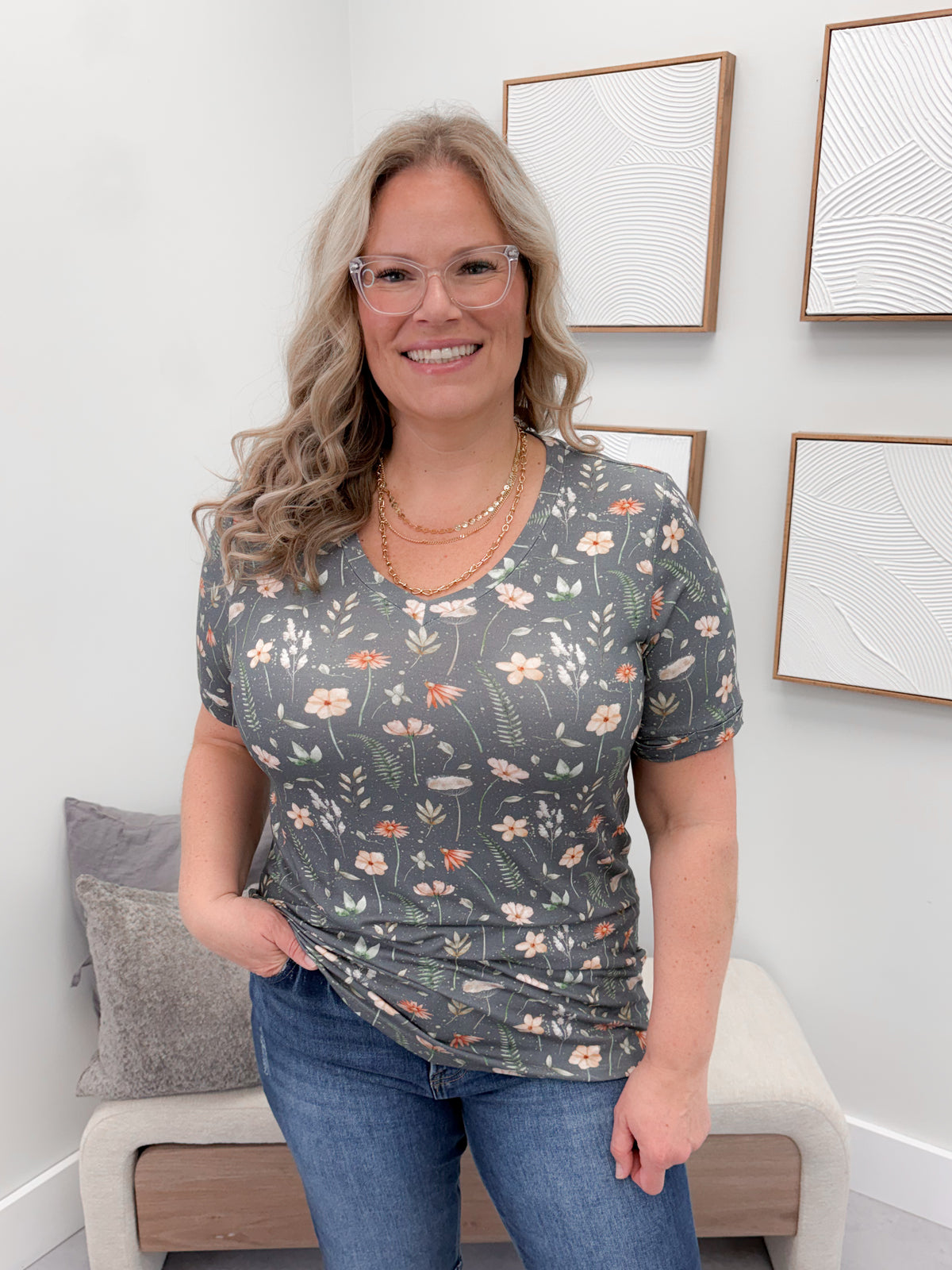 Coralie Tee in Wildflower