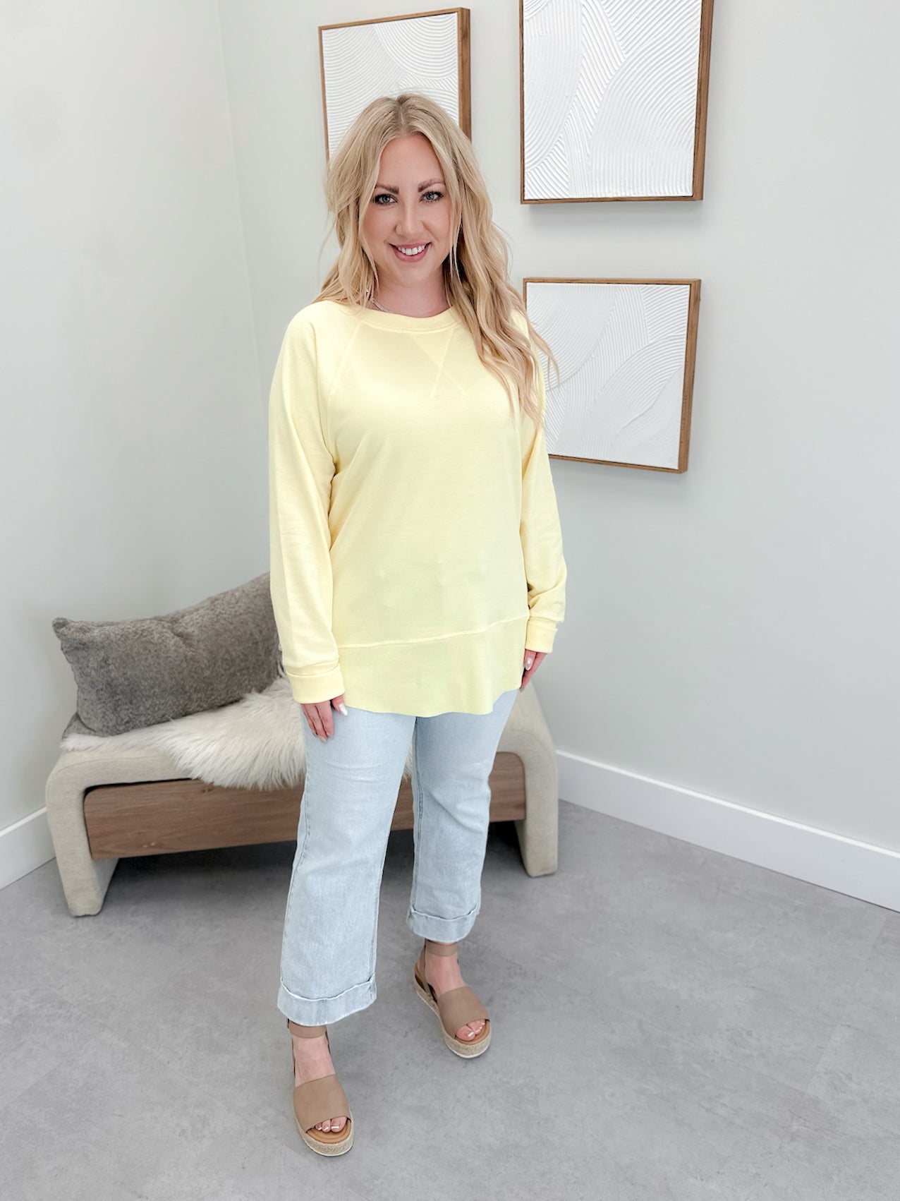 707 Long Sleeve in Lemon by Twenty Nine The Label
