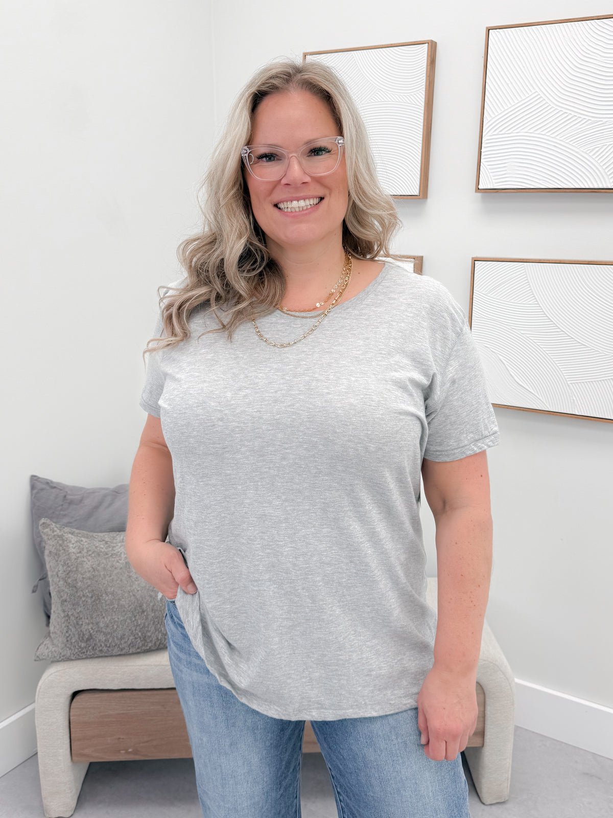 209 Tee in Grey by Twenty Nine The Label