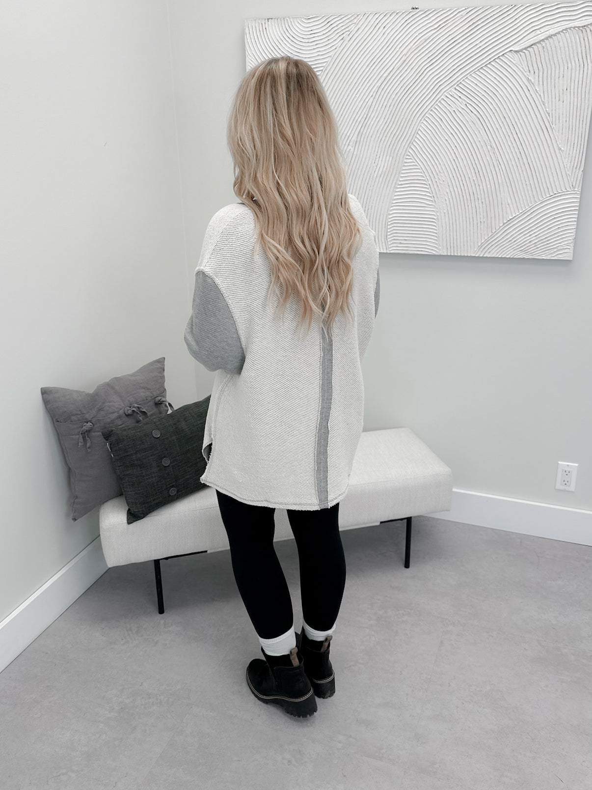 Noah Pullover in Mixed Grey - Small