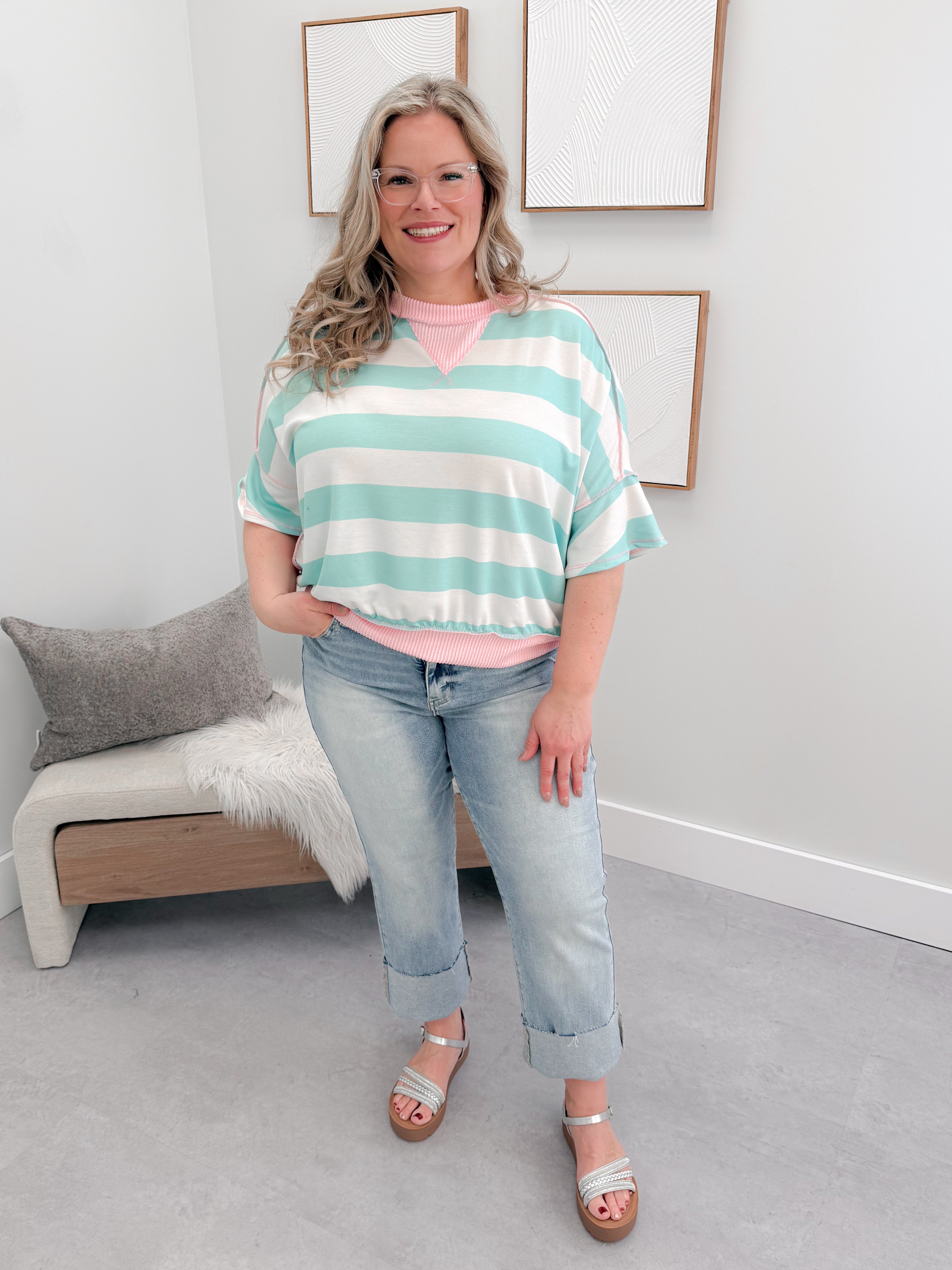 Clover Mixed Media Tee