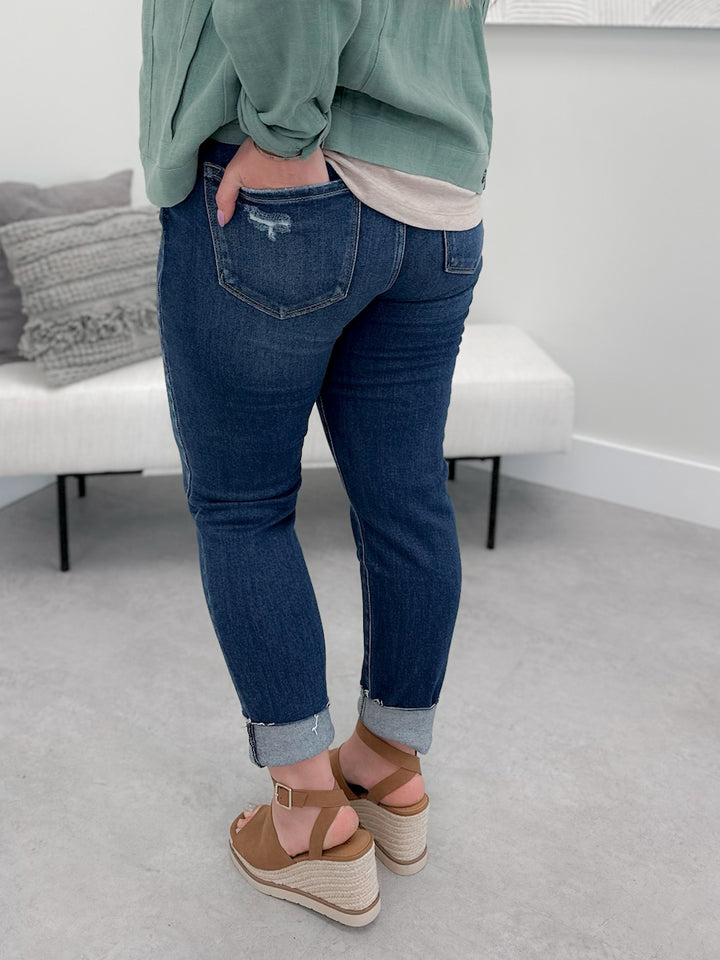 Bethany High Rise Button Fly Jeans by Kancan