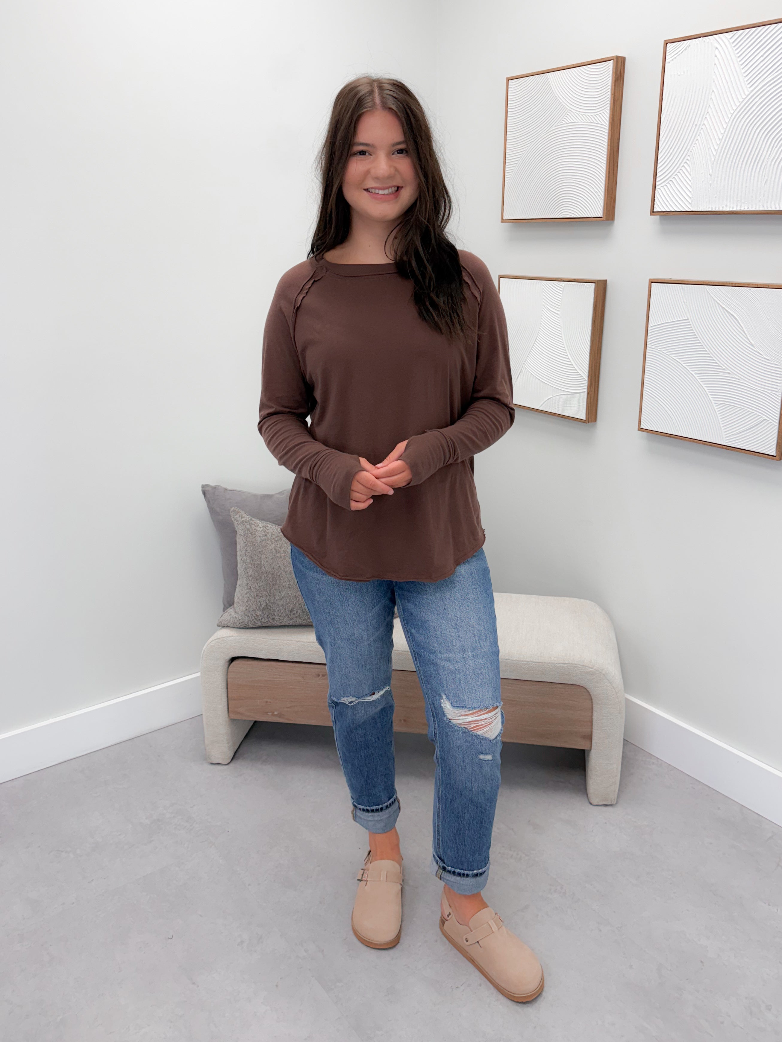 Harlyn Long Sleeve in Brown