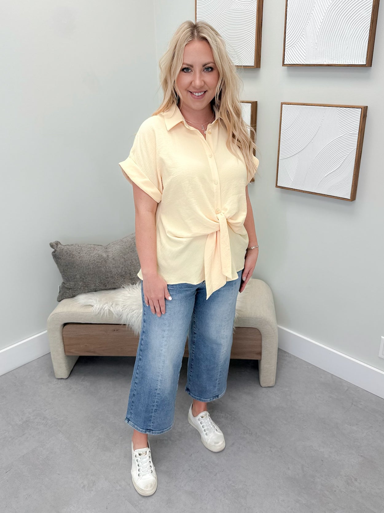 Ella Blouse in Butter