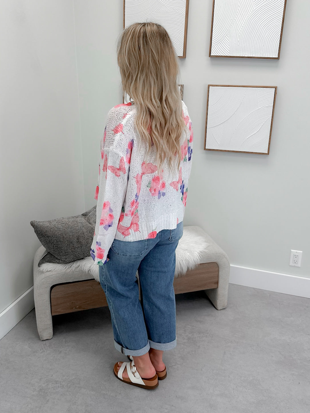 Meadow Sweater in Mixed Pink