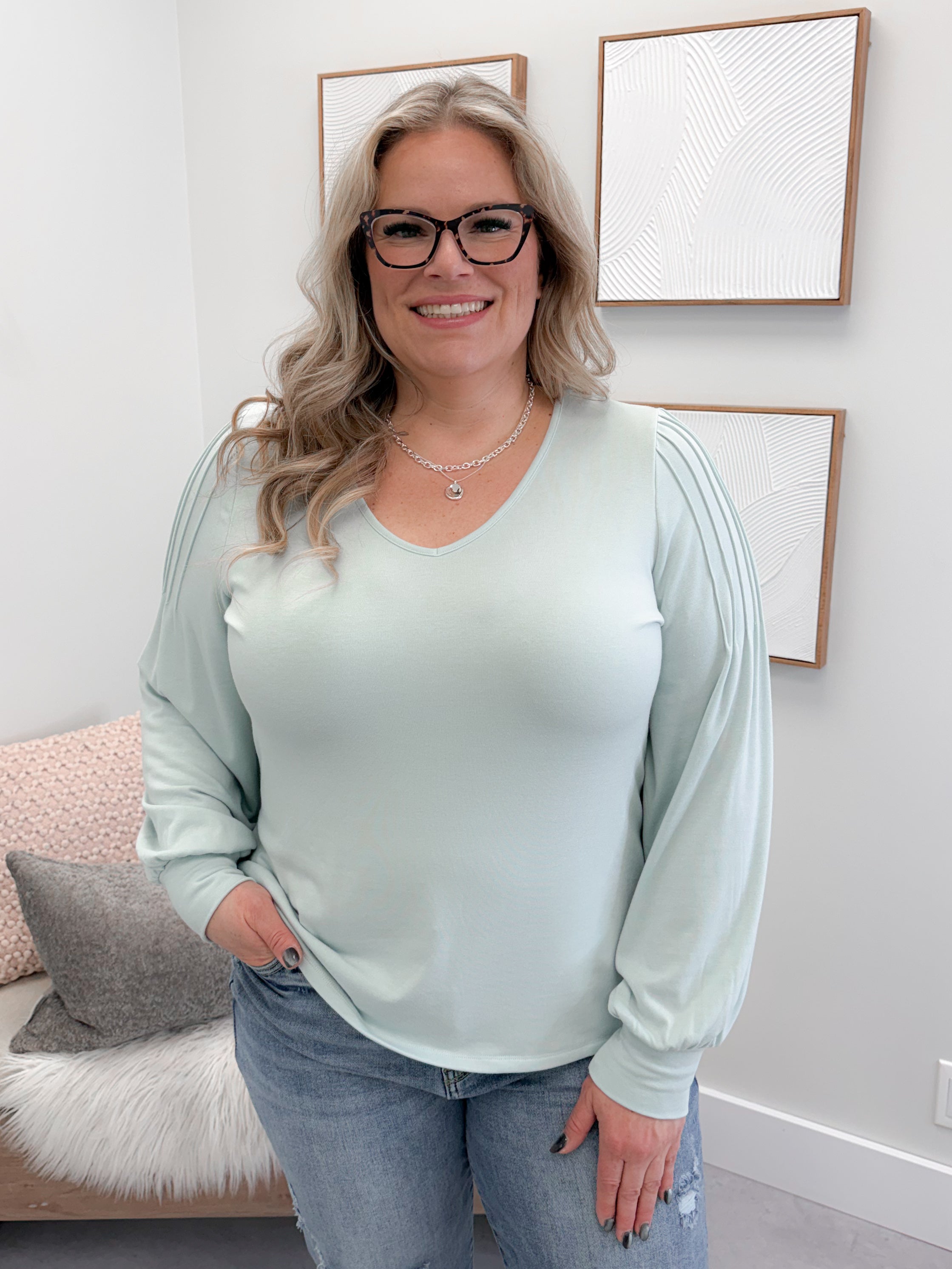 Stef Long Sleeve in Mint