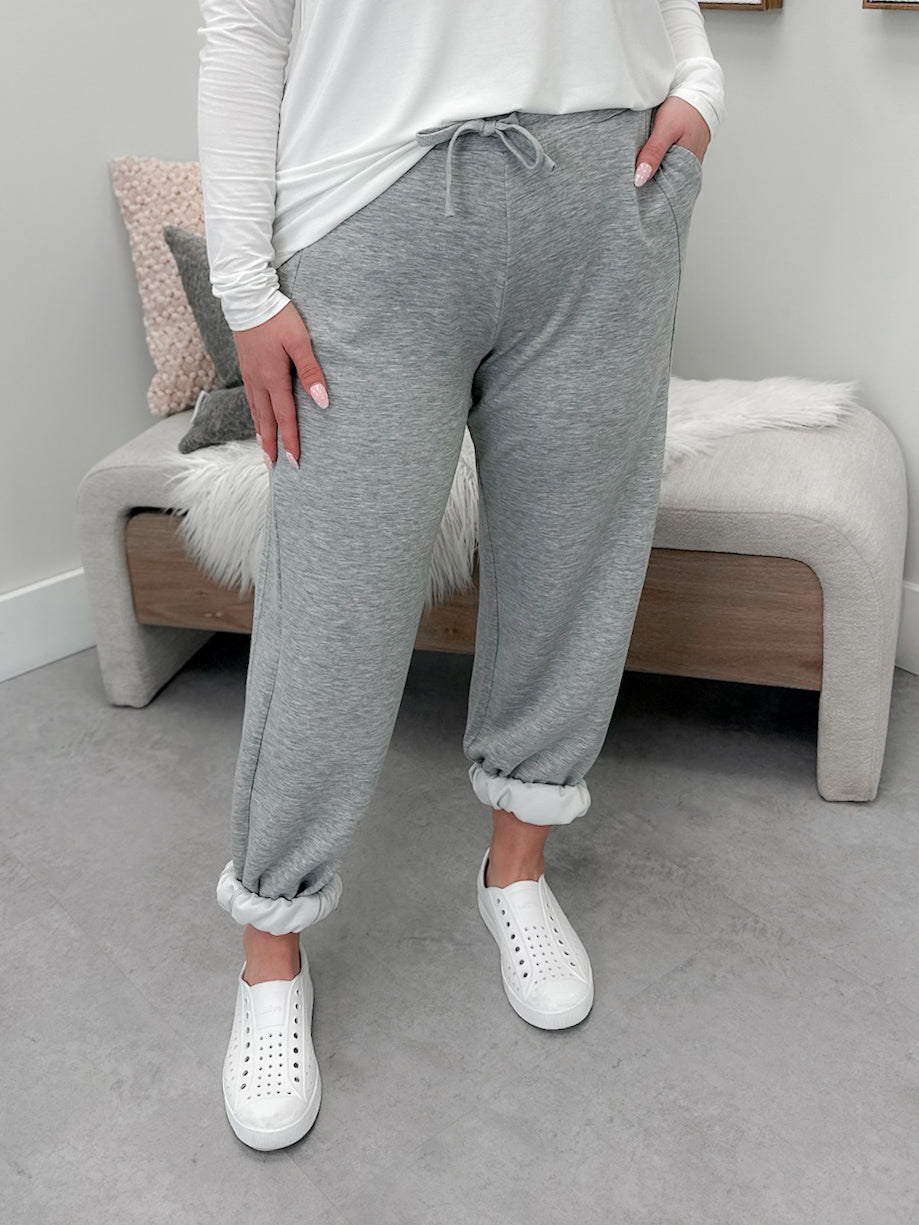 Comfy Scuba Joggers in Heather Grey