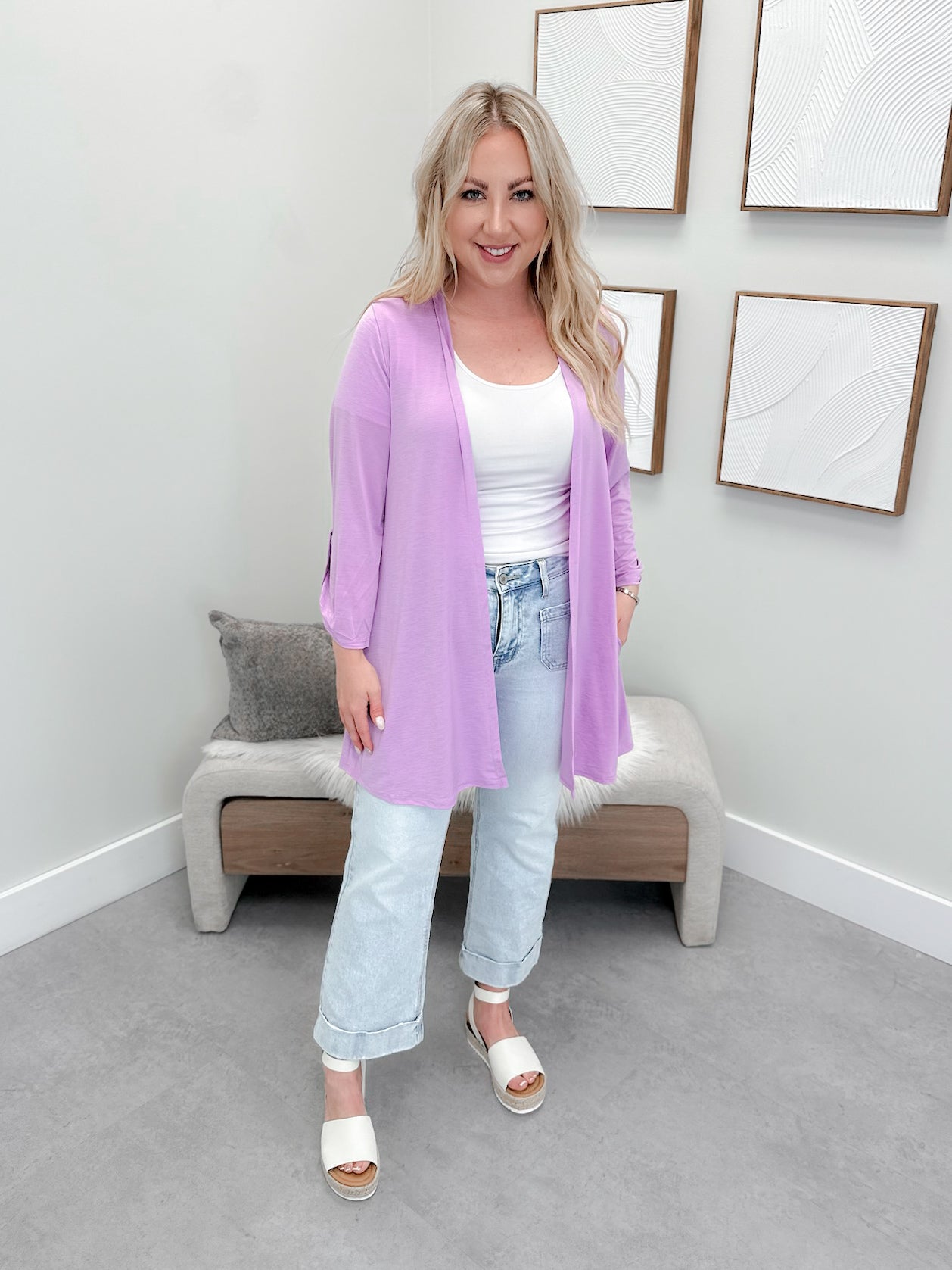 Detria Cardigan in Orchid Bloom