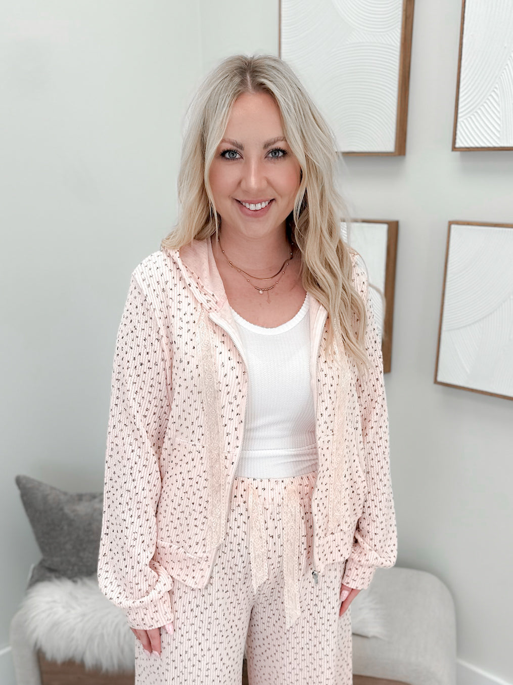 Layla Hoodie in Blush