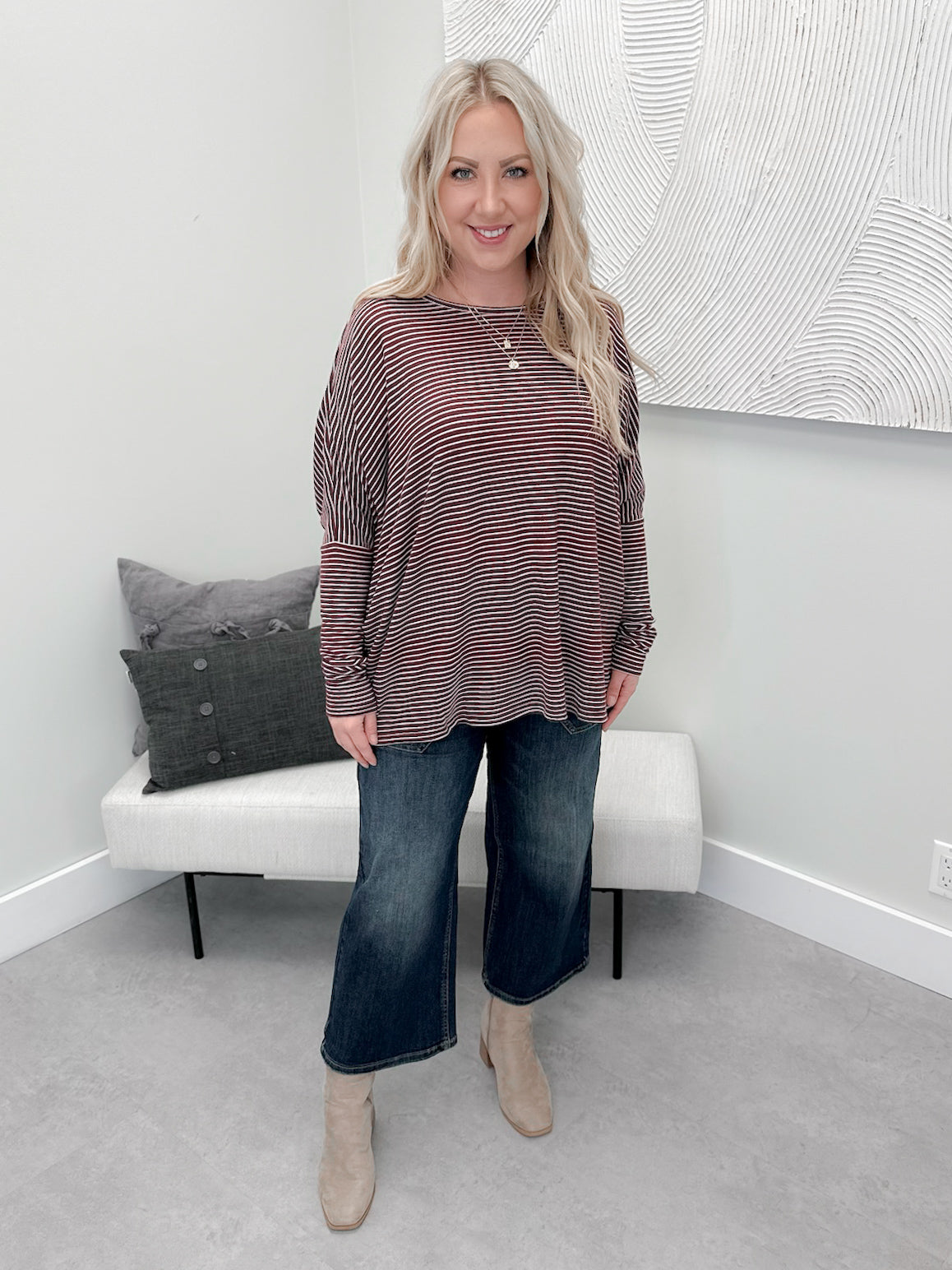 Inka Top in Striped Cherry