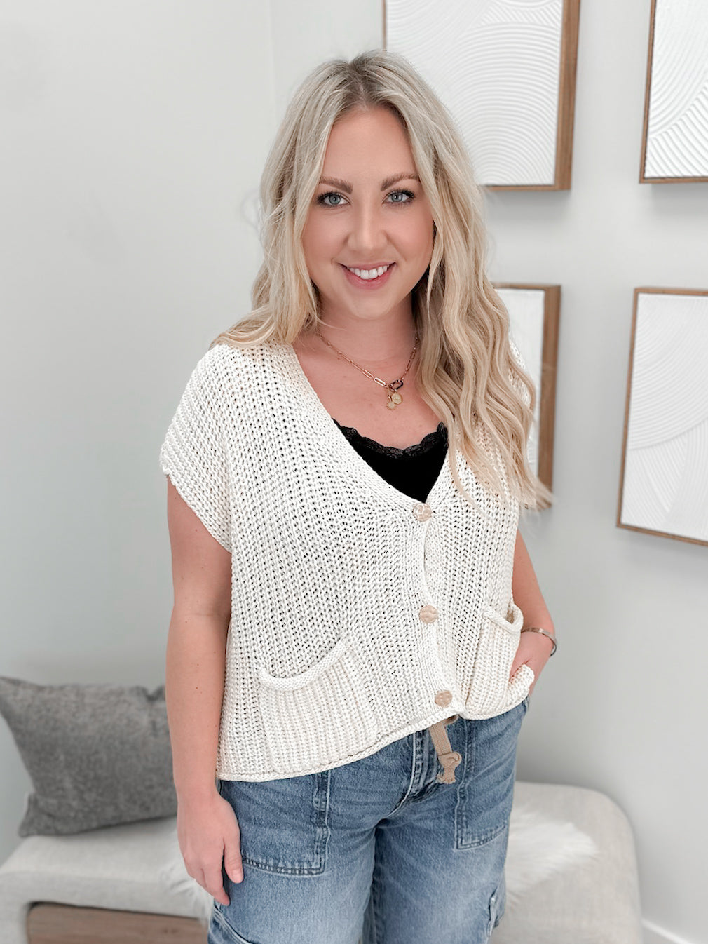Sophia Sweater in Ivory