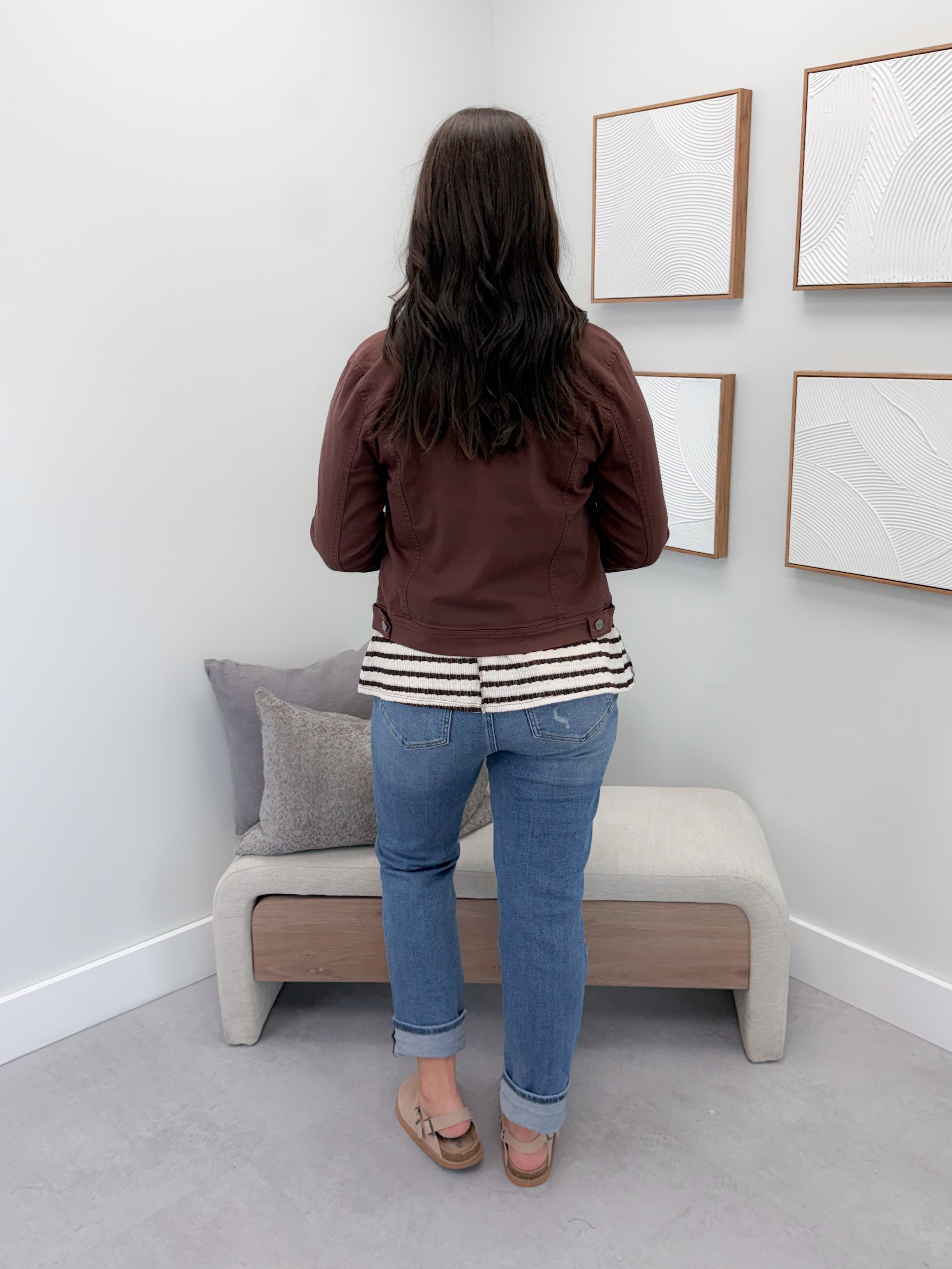 Aurora Denim Jacket in Chocolate