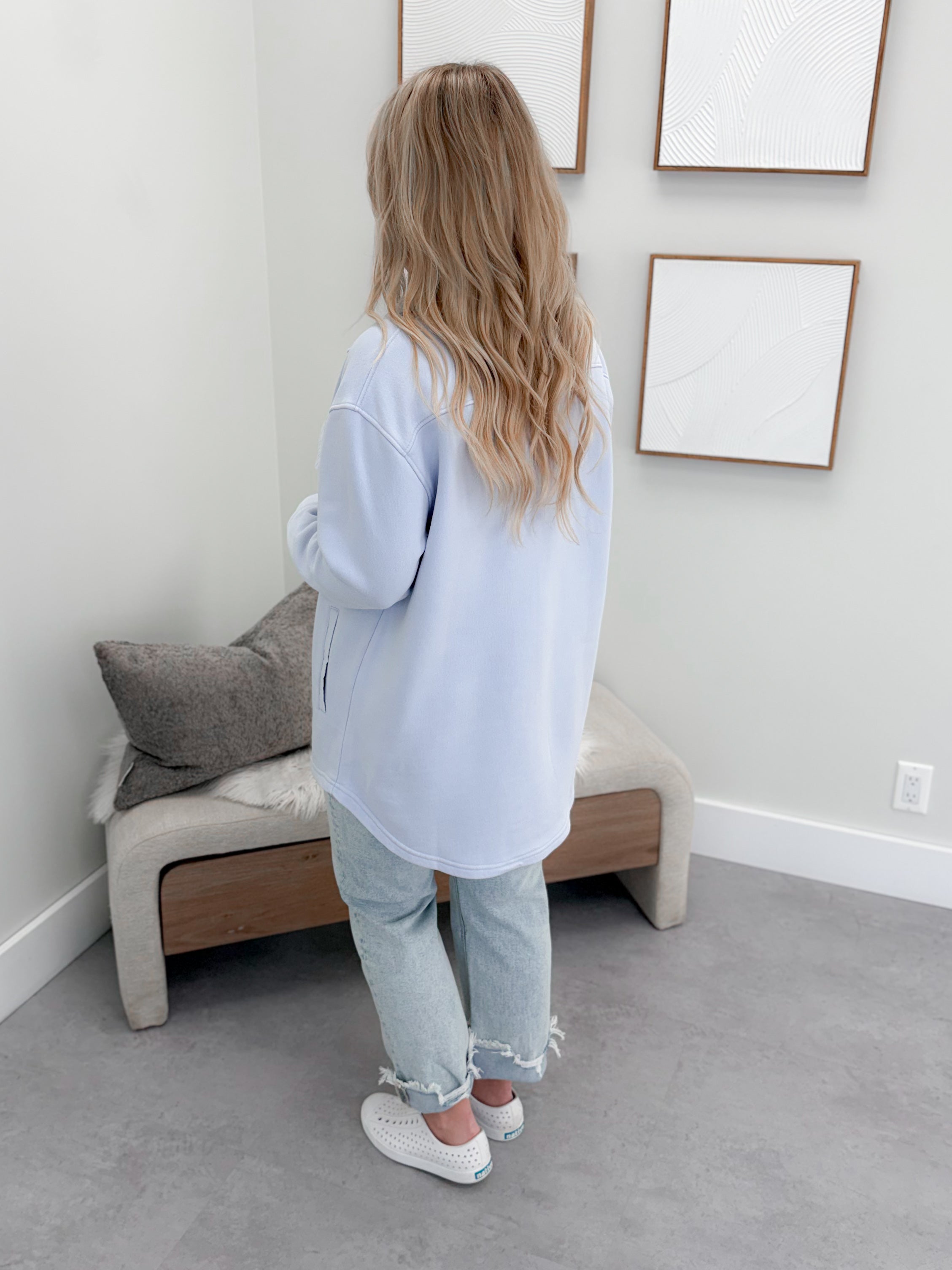 Daybreak Shacket in Blue