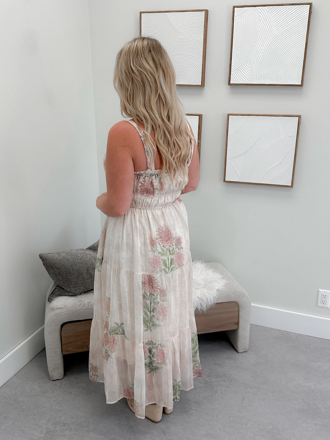 Memoir Dress in Ivory Blush