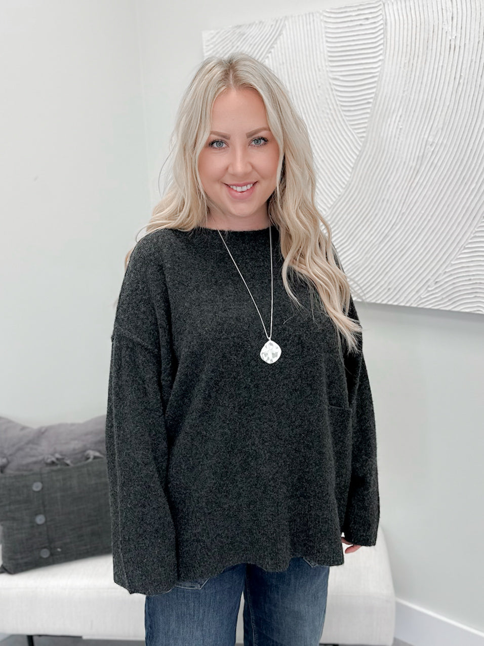 Faith Sweater in Charcoal