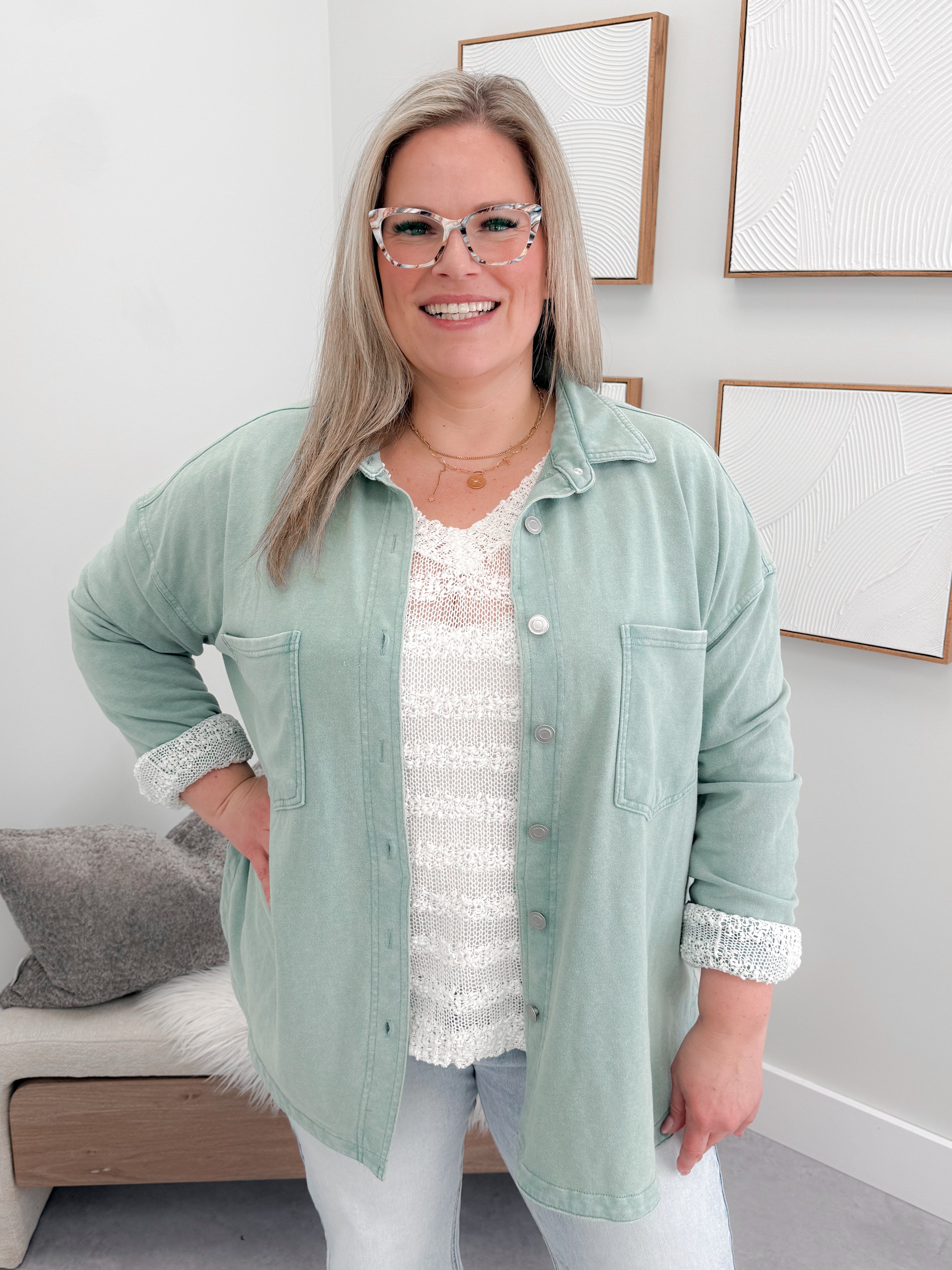 Sammy Shacket in Sage