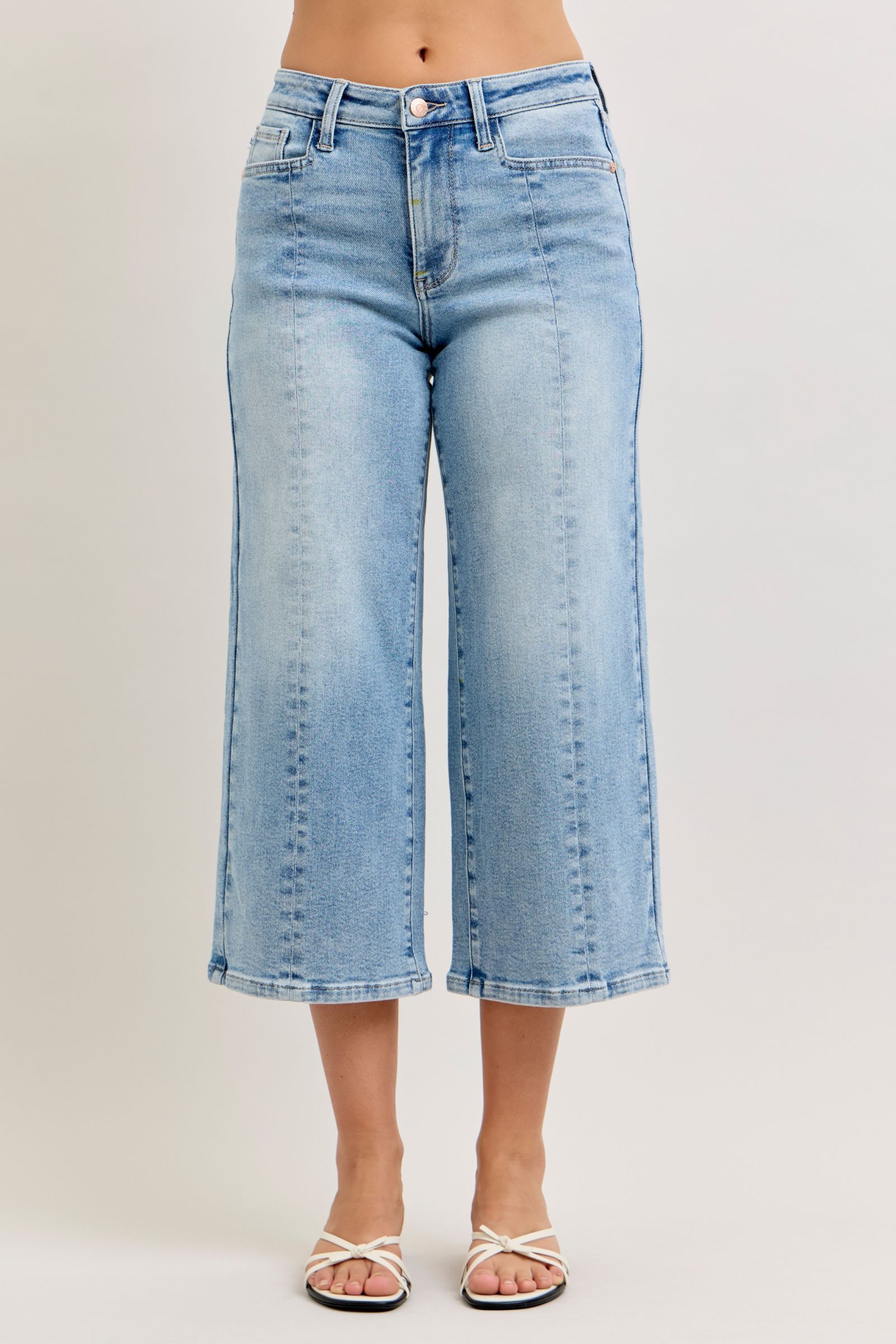 Bexley Wide Crop Jeans by Judy Blue