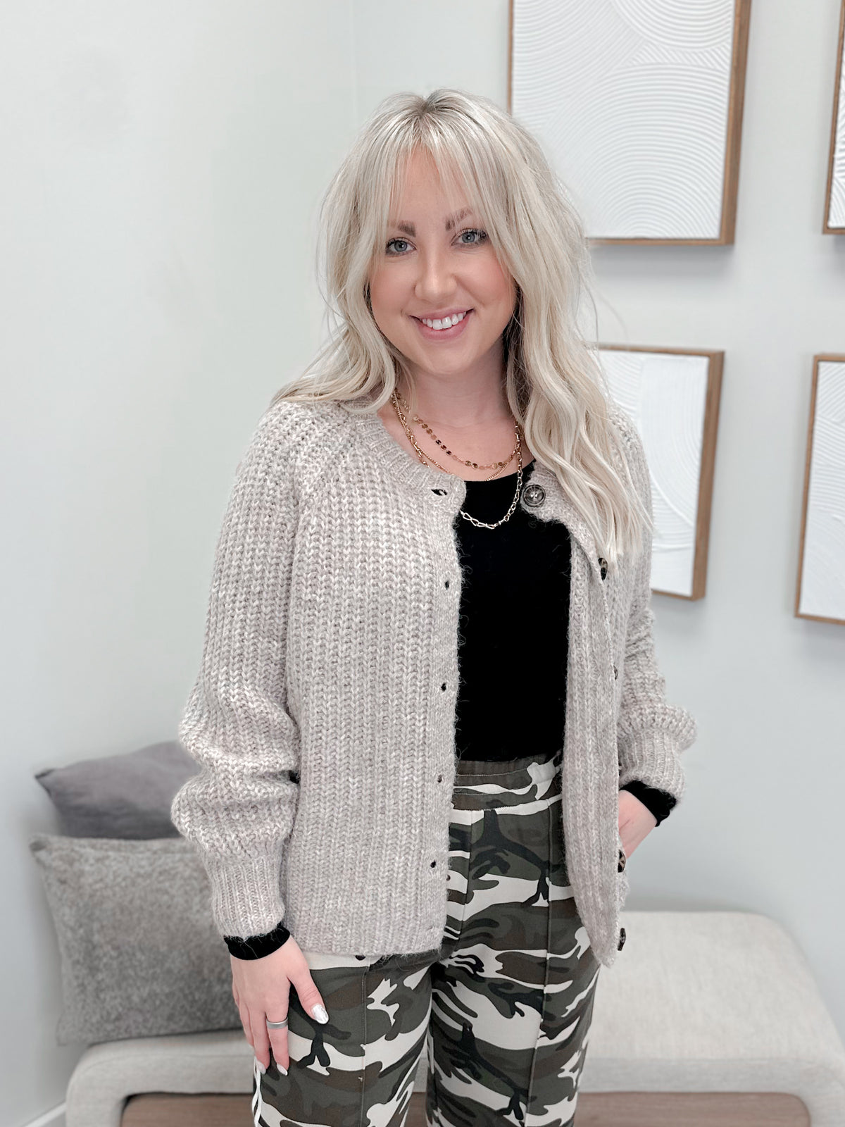 Verena Cardigan in Soft Brown