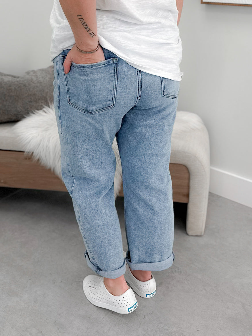 Berlin Cropped Barrel Jeans by Risen