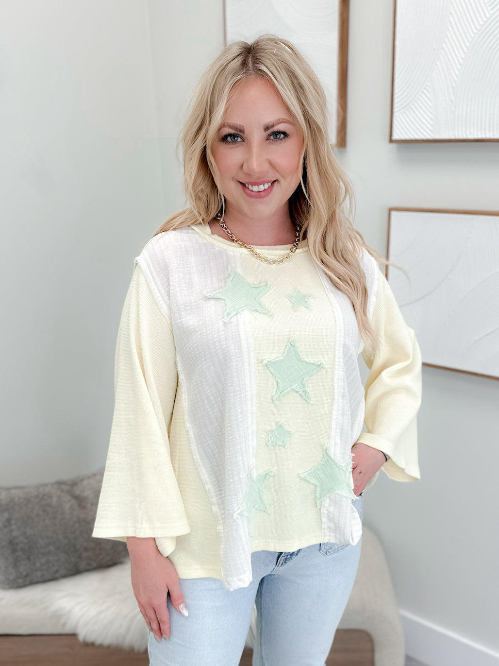 Shooter Long Sleeve in Light Yellow
