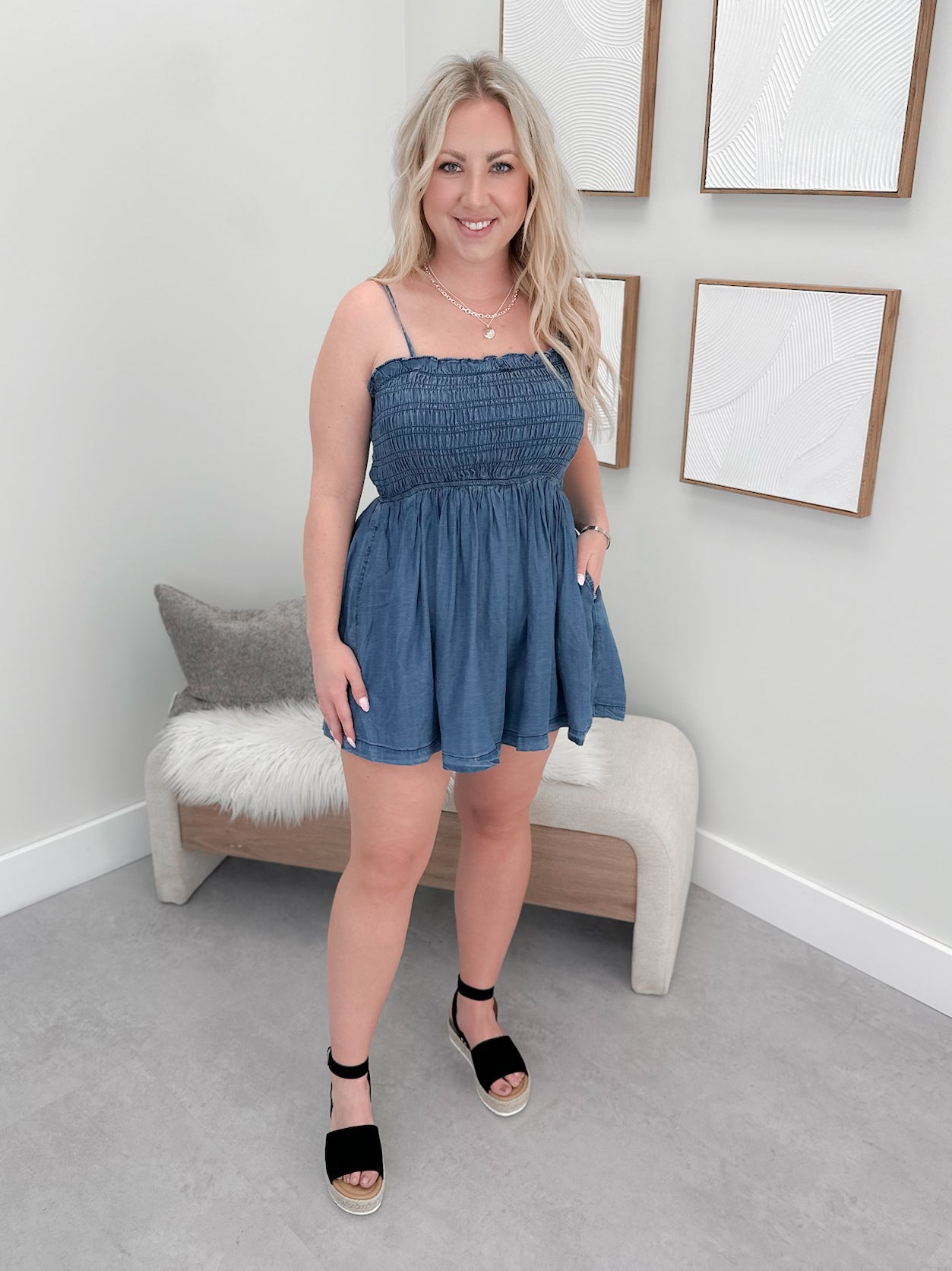 Berk Romper in Denim
