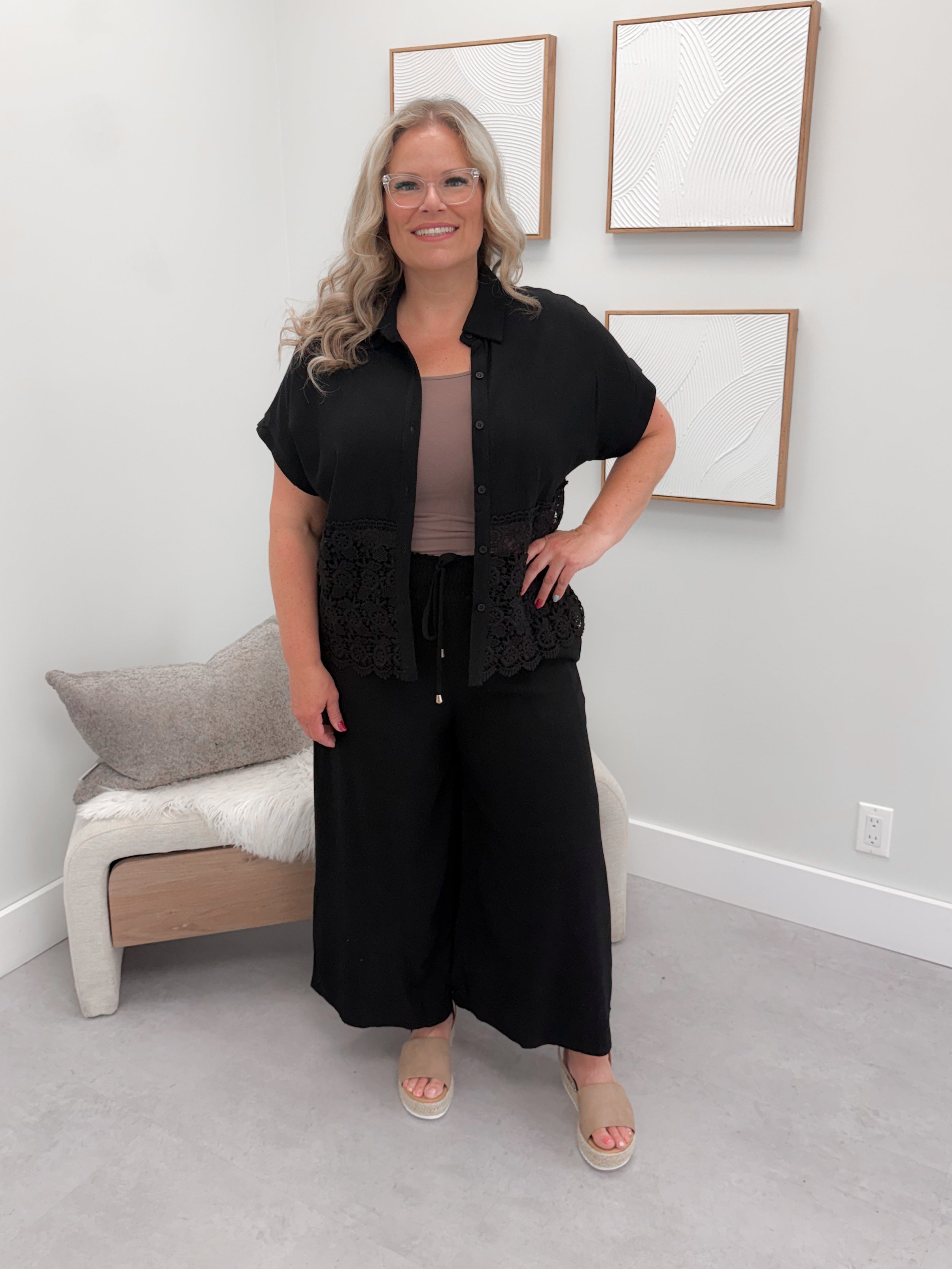 Ellery Palazzo Pants in Black