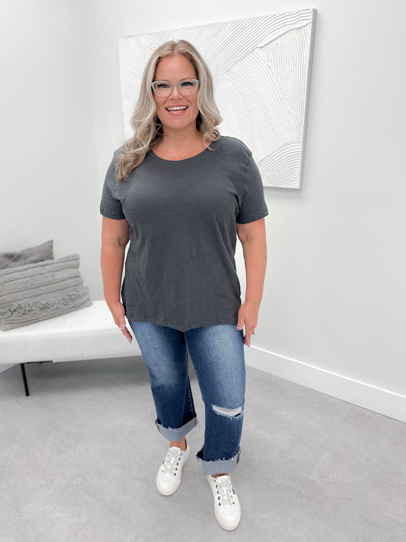 209 Tee in Iron by Twenty Nine The Label