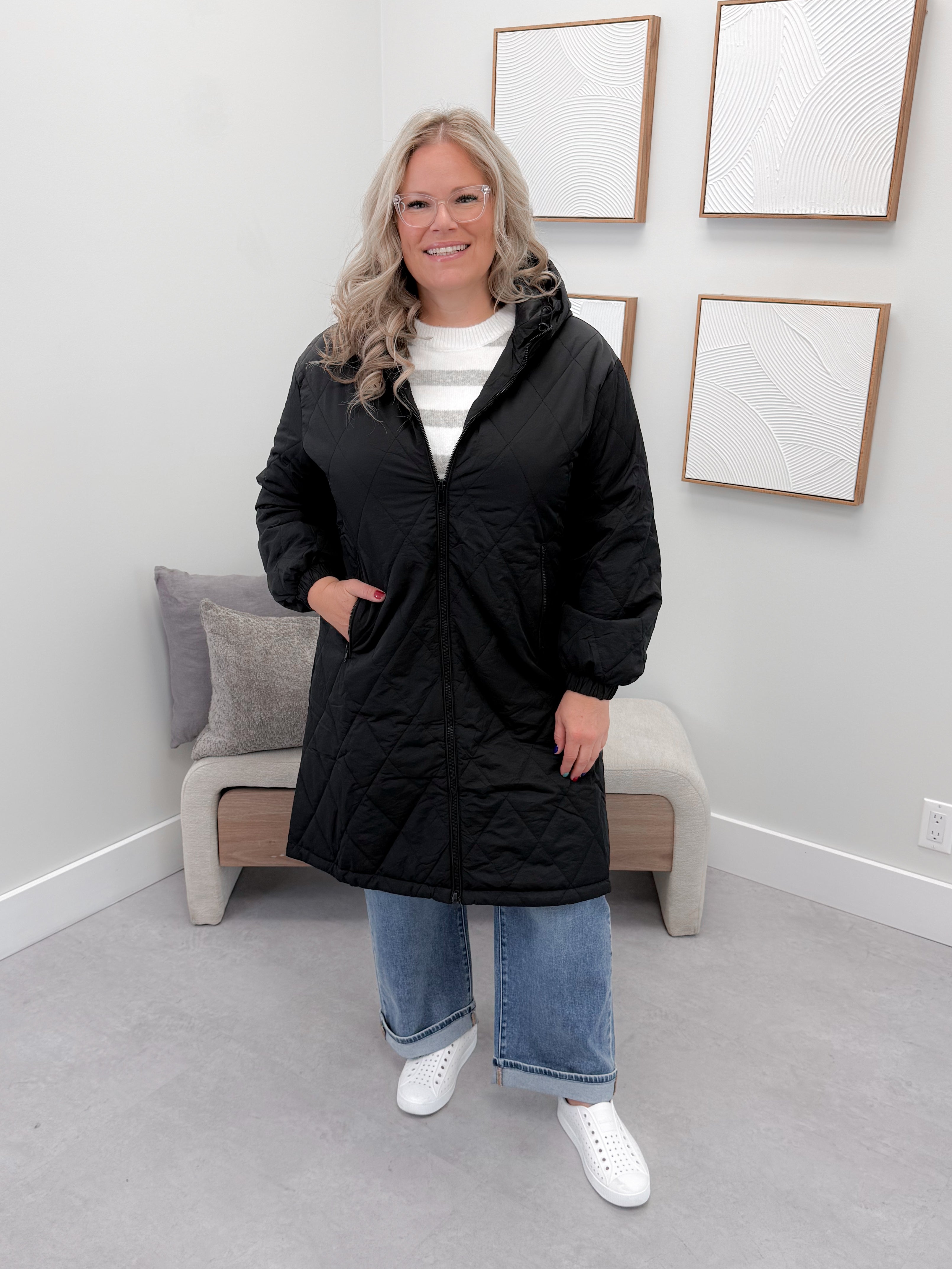 Meadow Quilted Jacket in Black