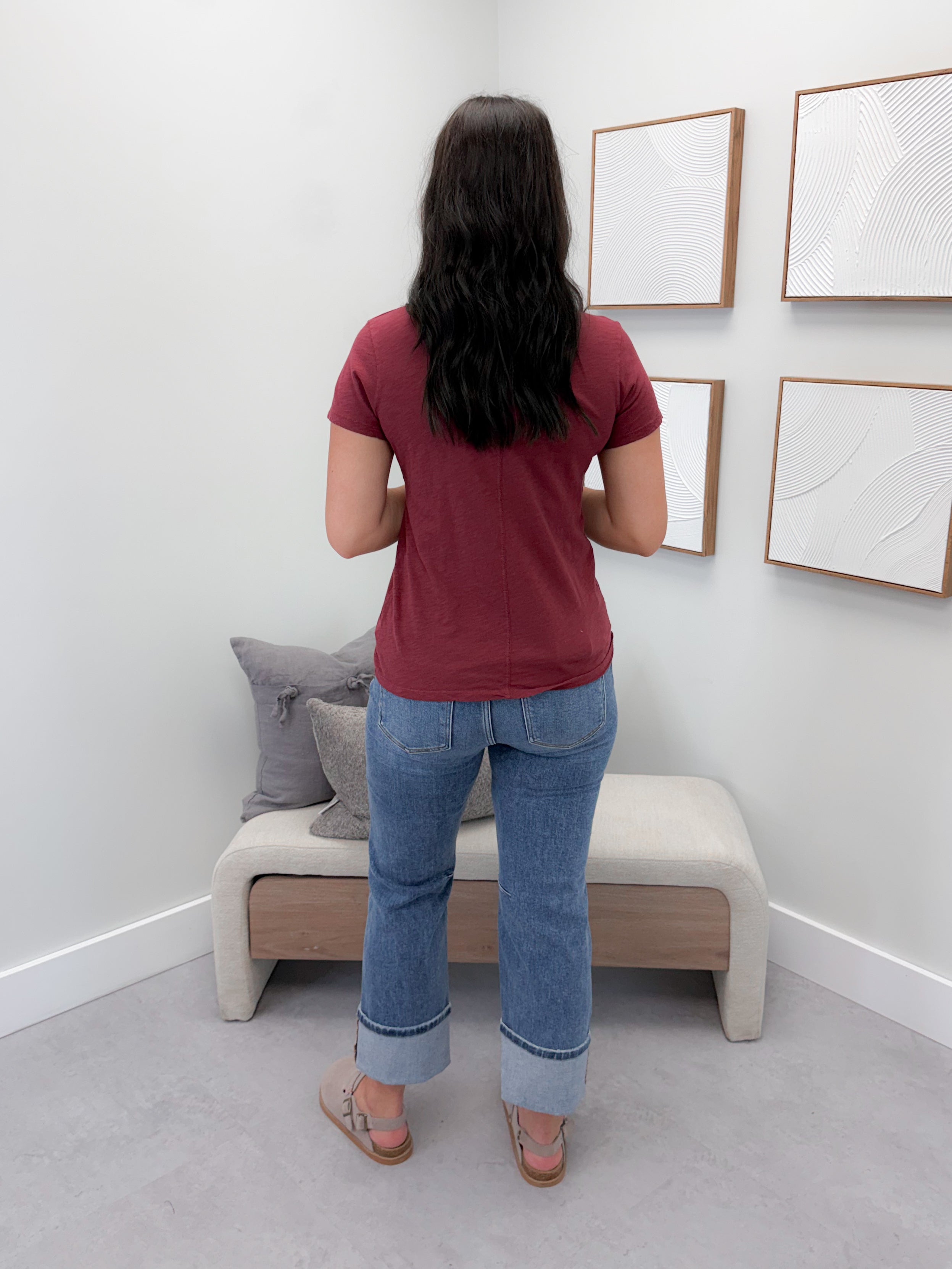 Cassidy Tee in Wine