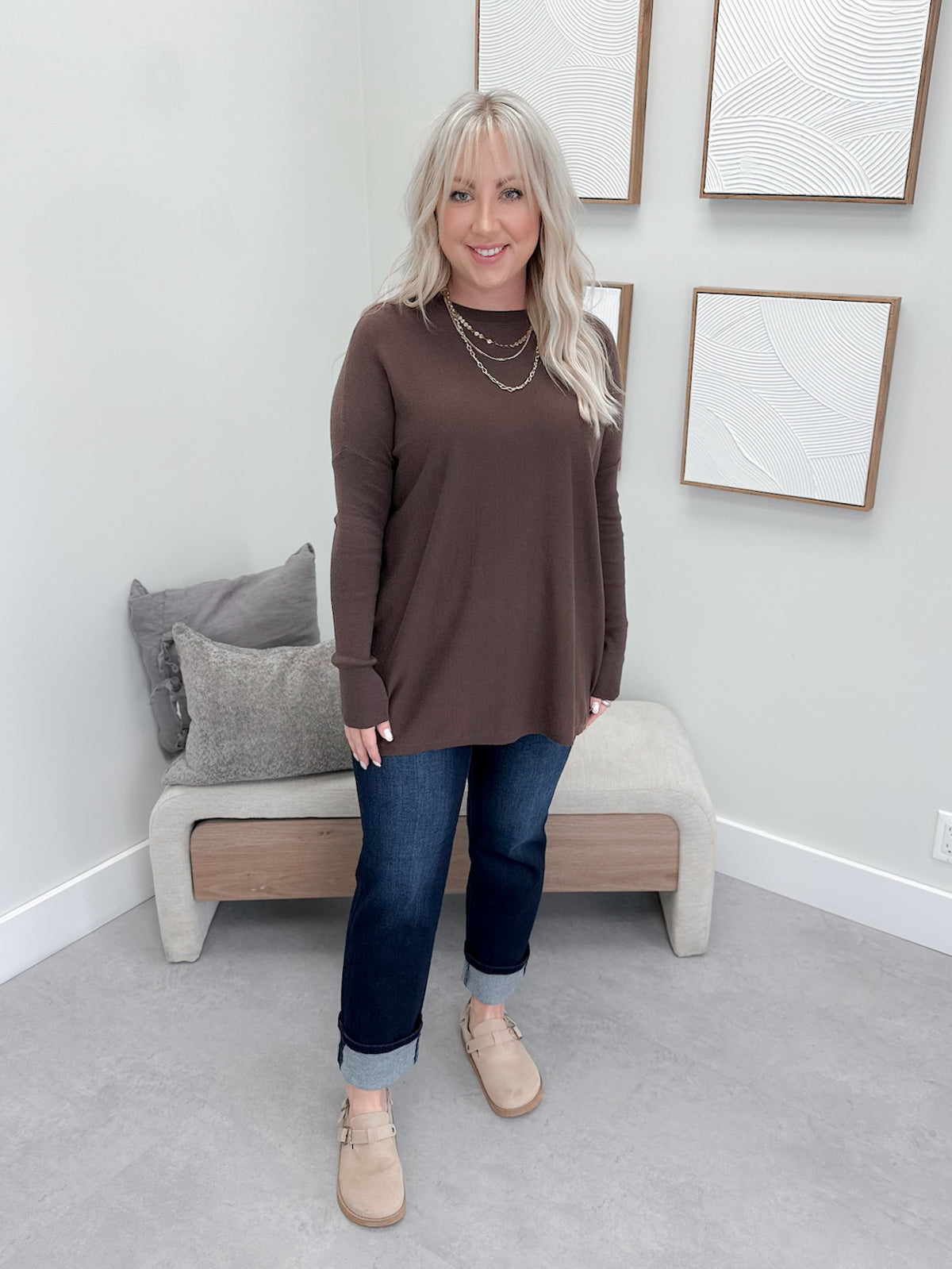 404 Sweater in Chocolate by Twenty Nine the Label