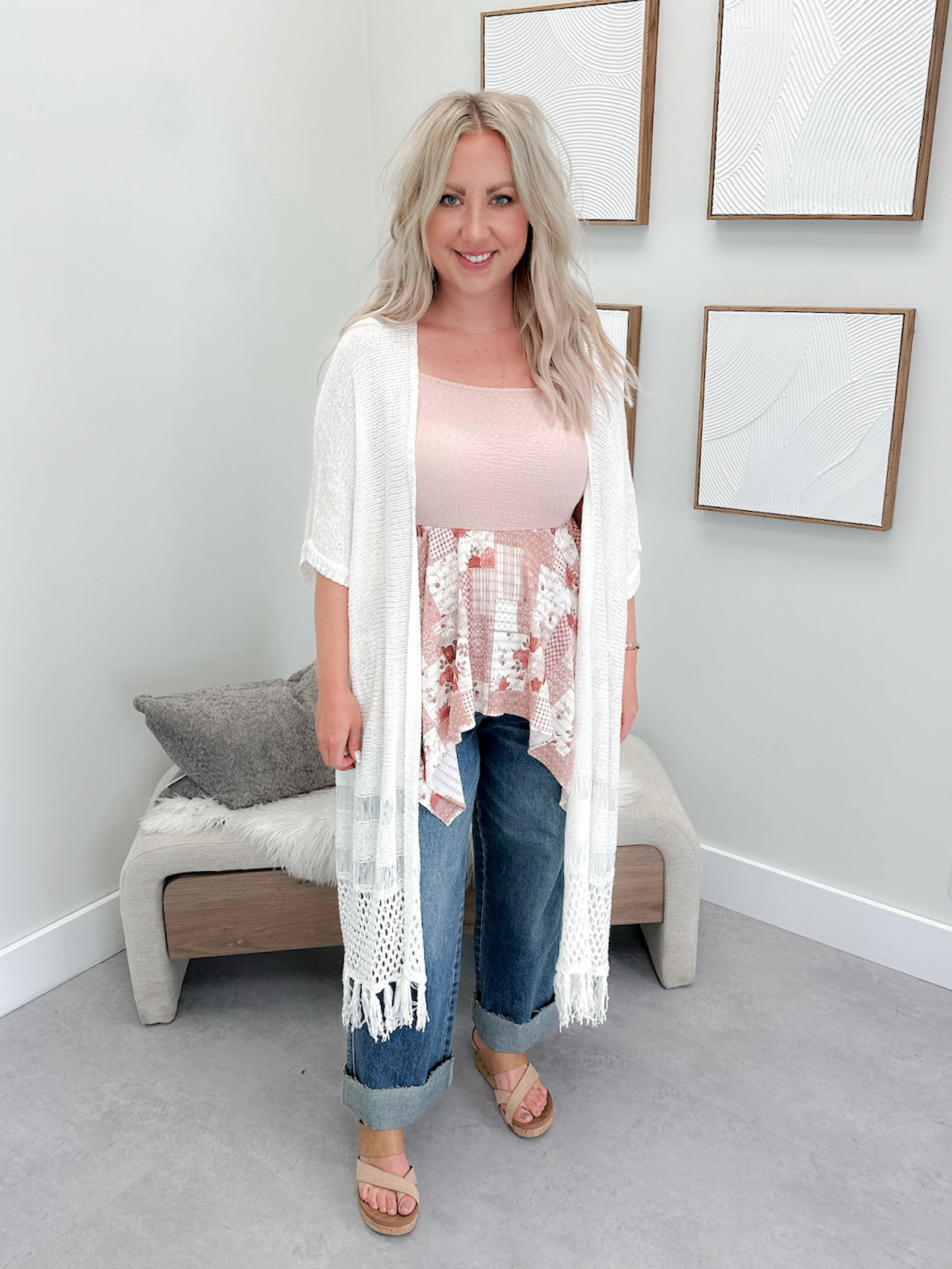 Parksville Cardigan in Off White