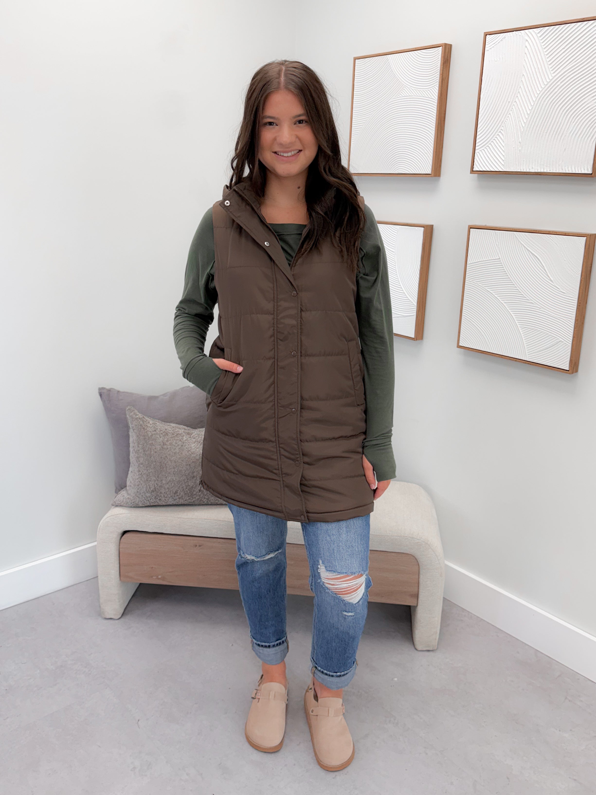 609 Vest in Chocolate by Twenty Nine The Label