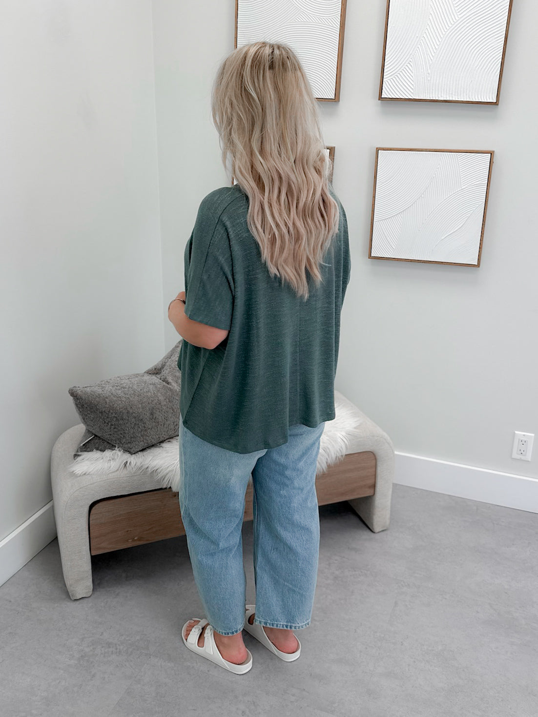 Summer Knit Tee in Spruce