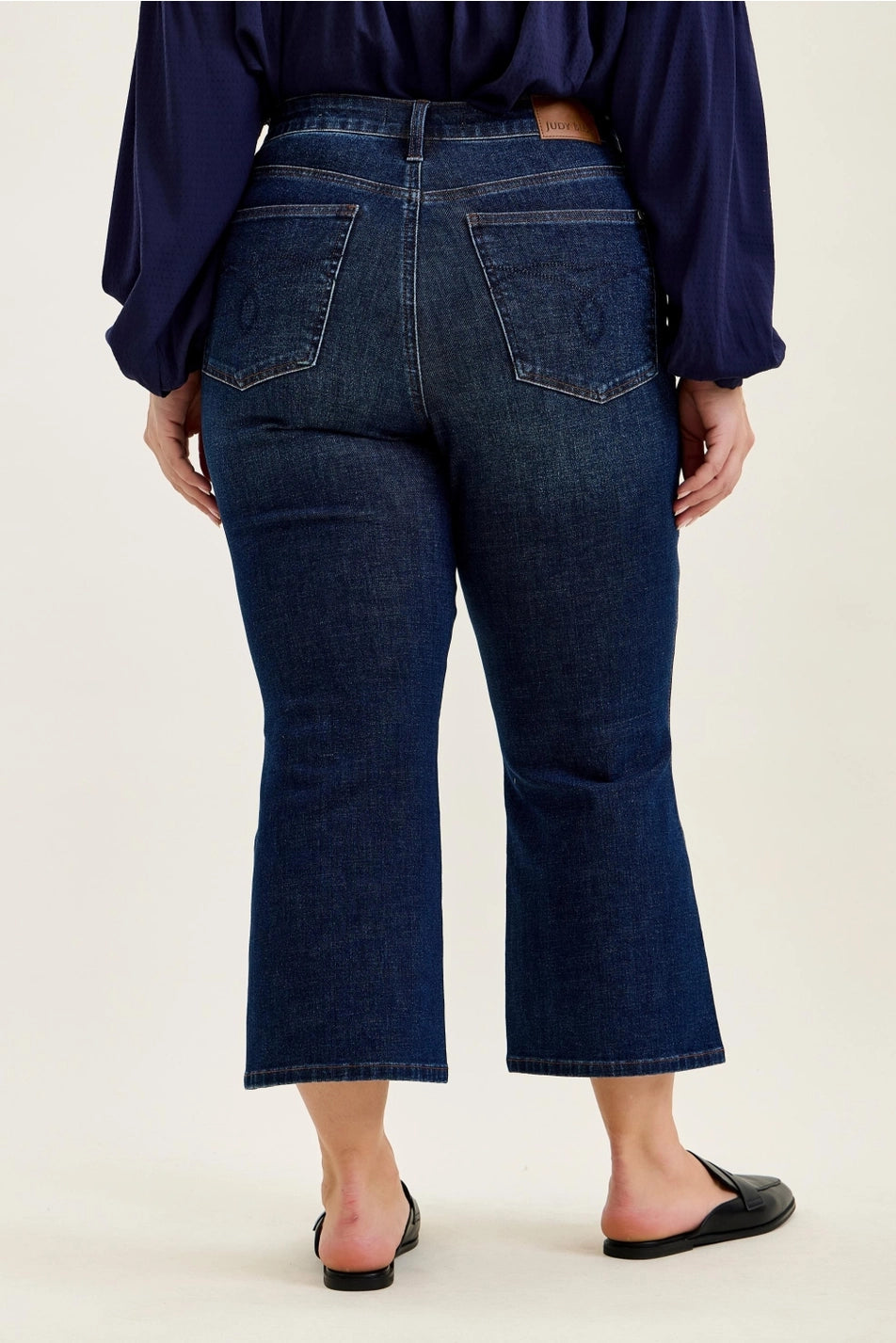 Amy Kick Flare Dark Wash Tummy Control Jeans by Judy Blue