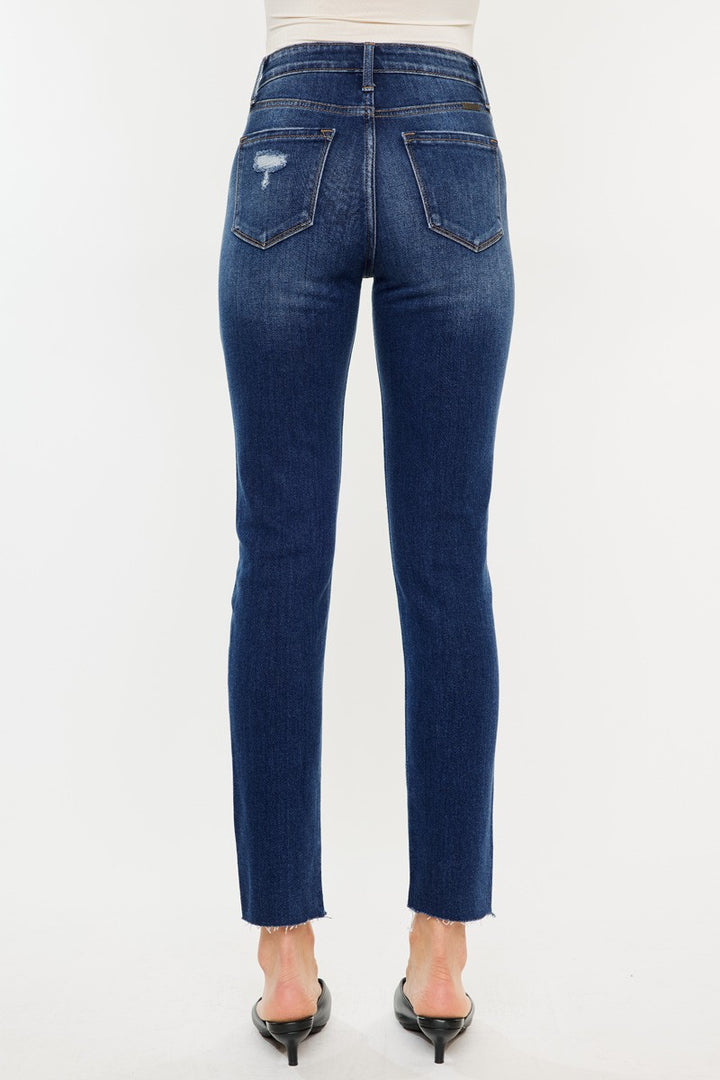 Bethany High Rise Button Fly Jeans by Kancan