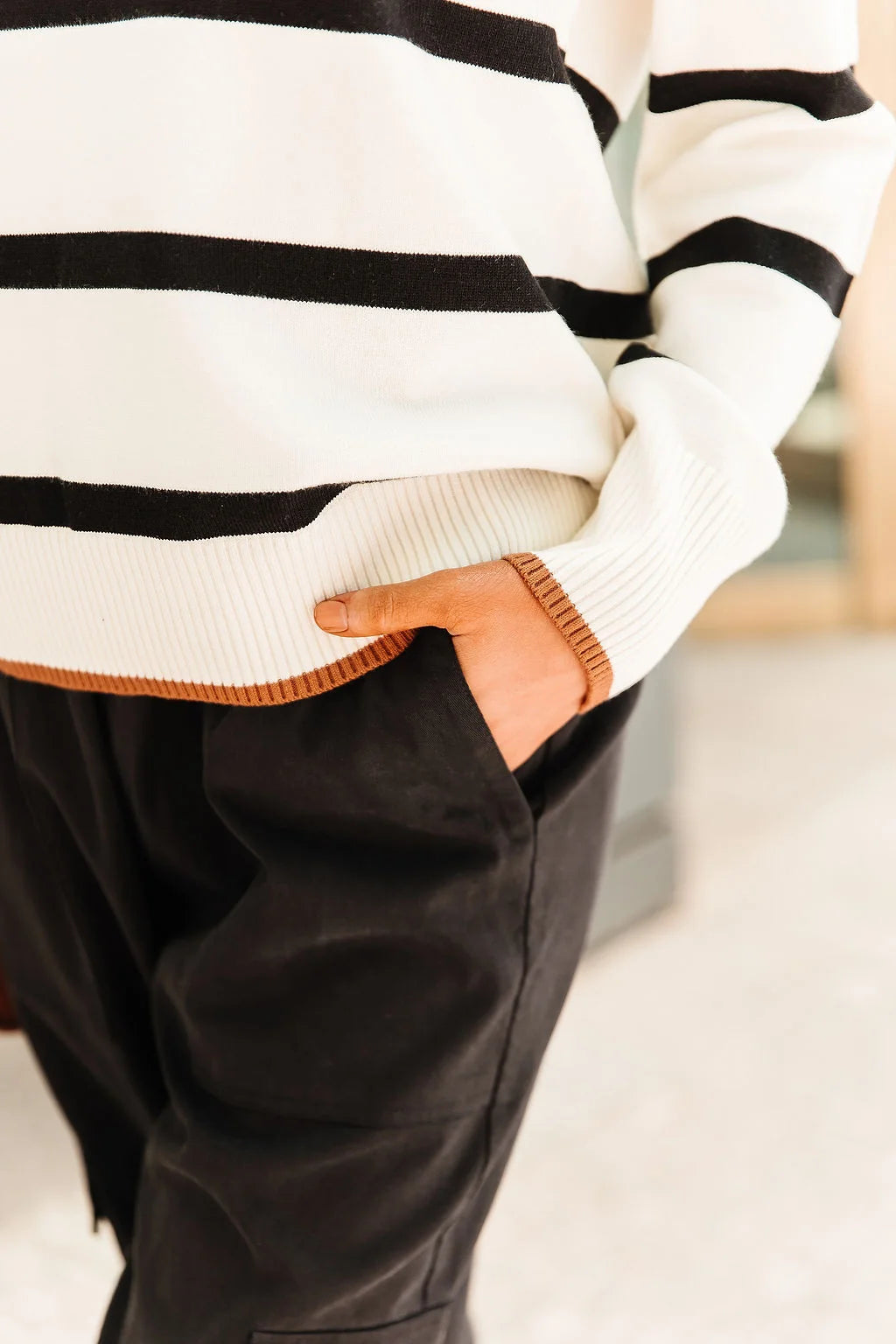 Chic Striped Sweater by Ampersand Ave