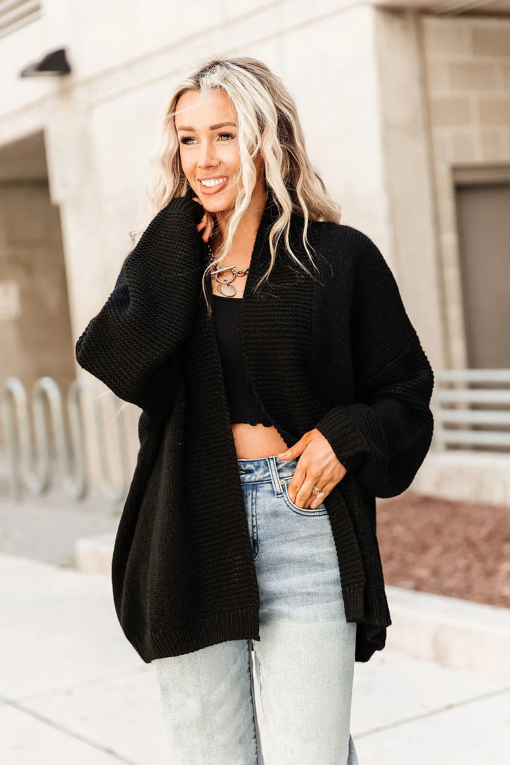 Oversized Cardigan in Forever Yours by Ampersand Ave