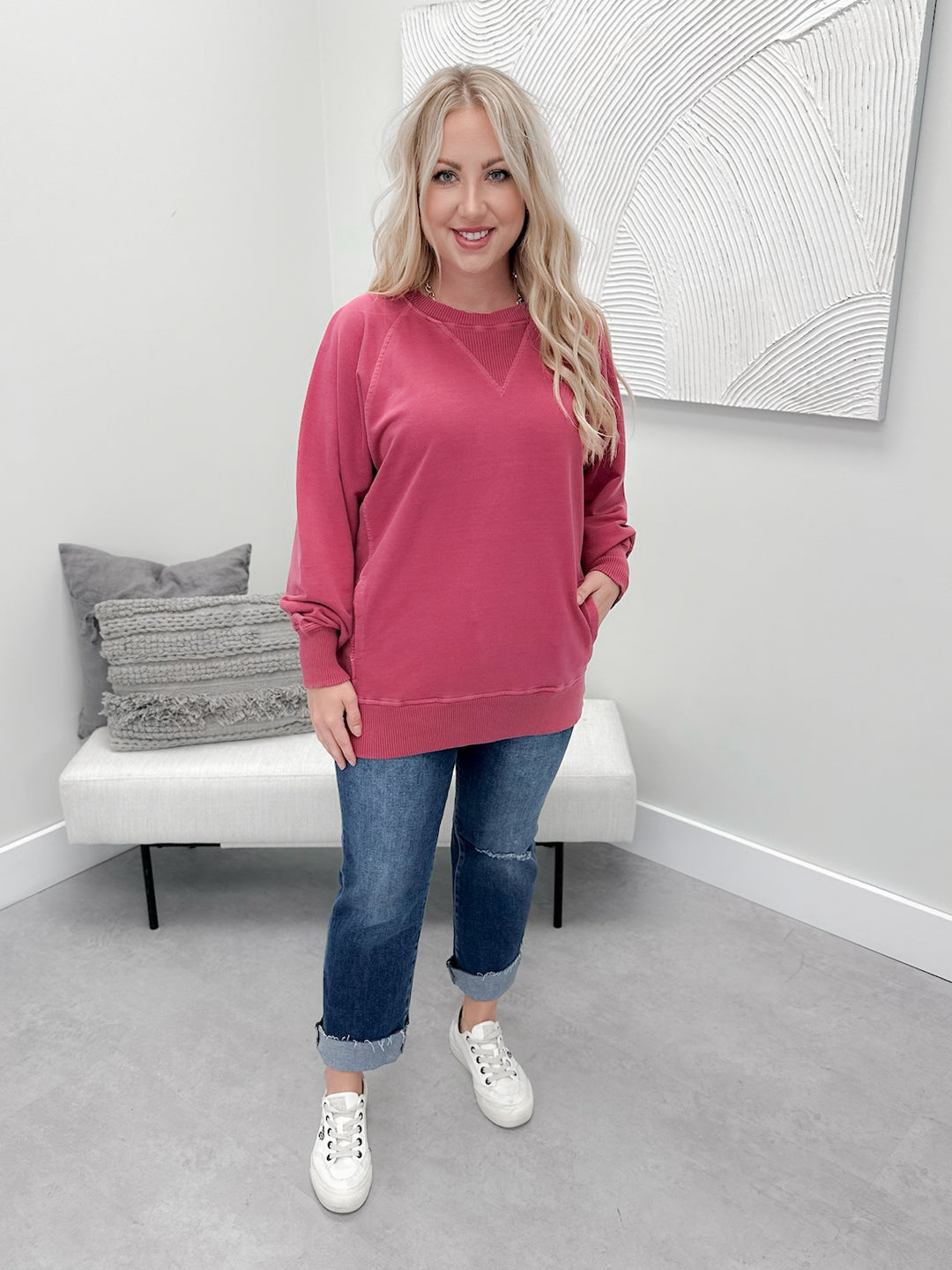 Keller Pullover in Wine