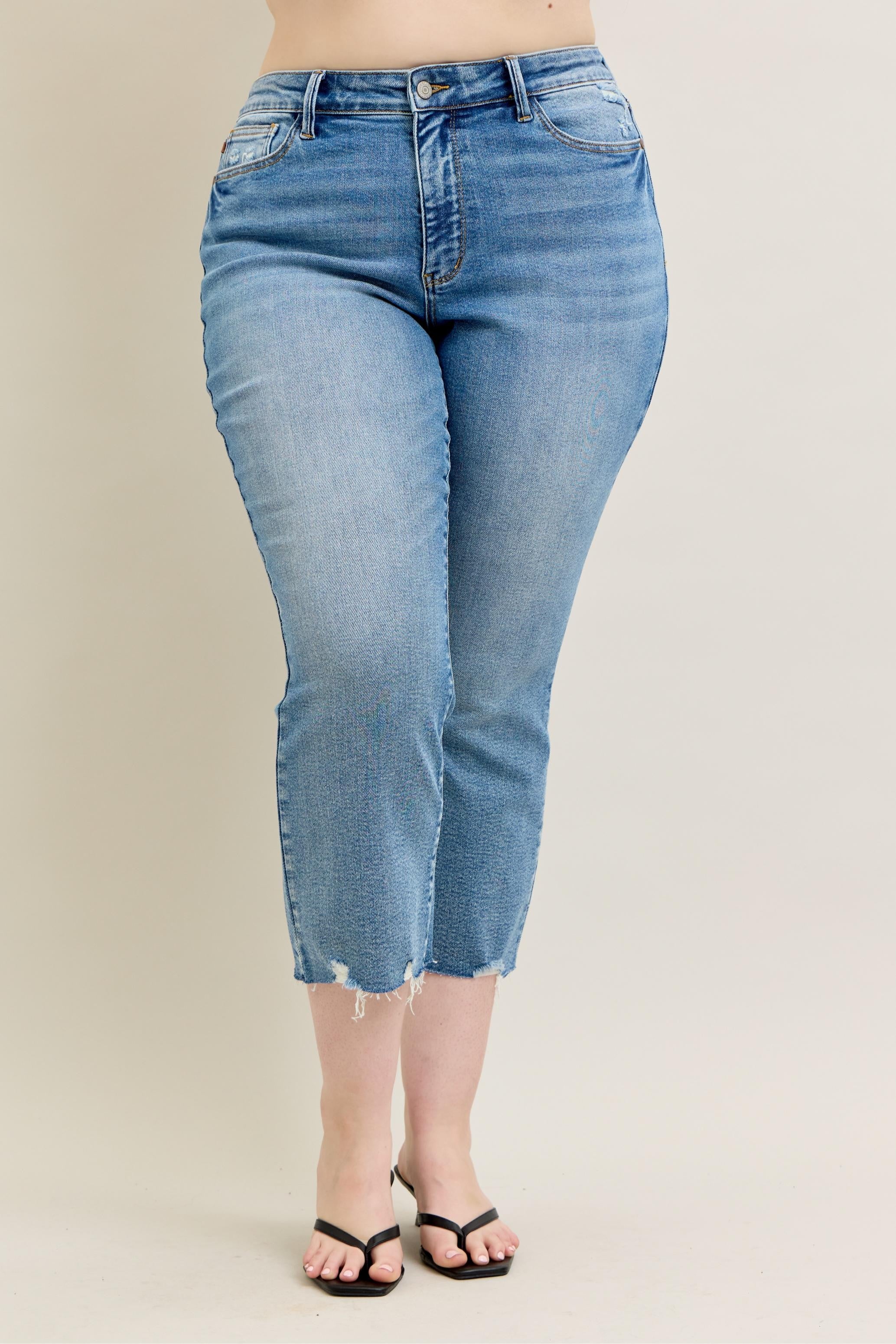 Sydney Mid Rise Kick Flare Jeans by Judy Blue