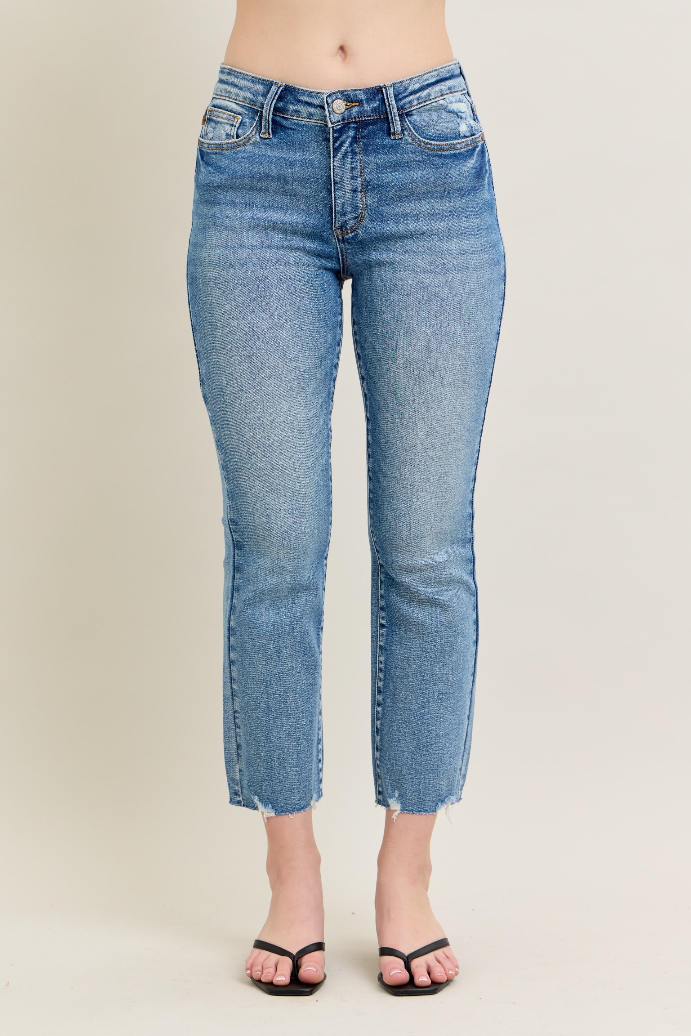 Sydney Mid Rise Kick Flare Jeans by Judy Blue