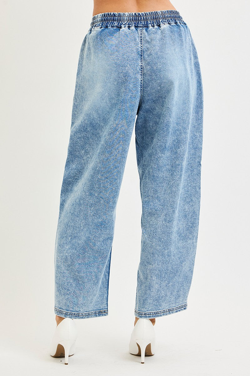 Riot Slouchy Cropped Barrel Jeans by RIsen