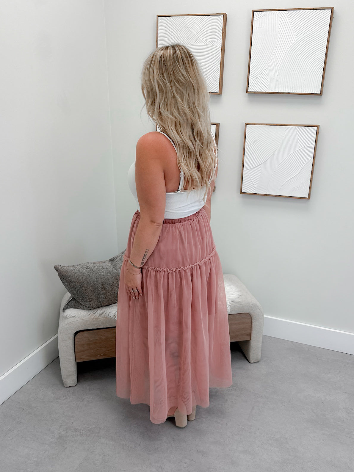 Teagan Tulle Skirt in Blush