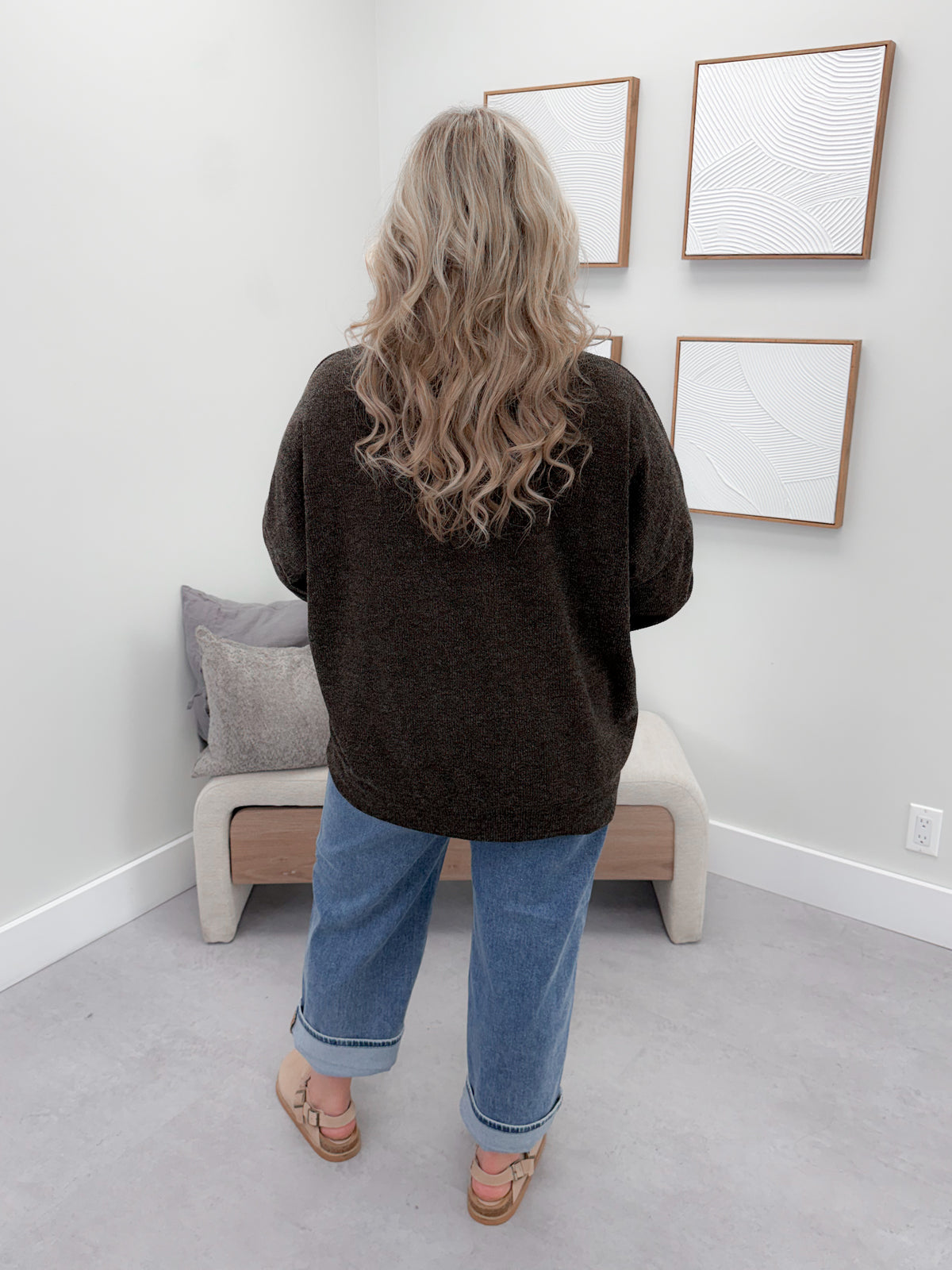 Loft Long Sleeve in Coffee (Curvy Only)