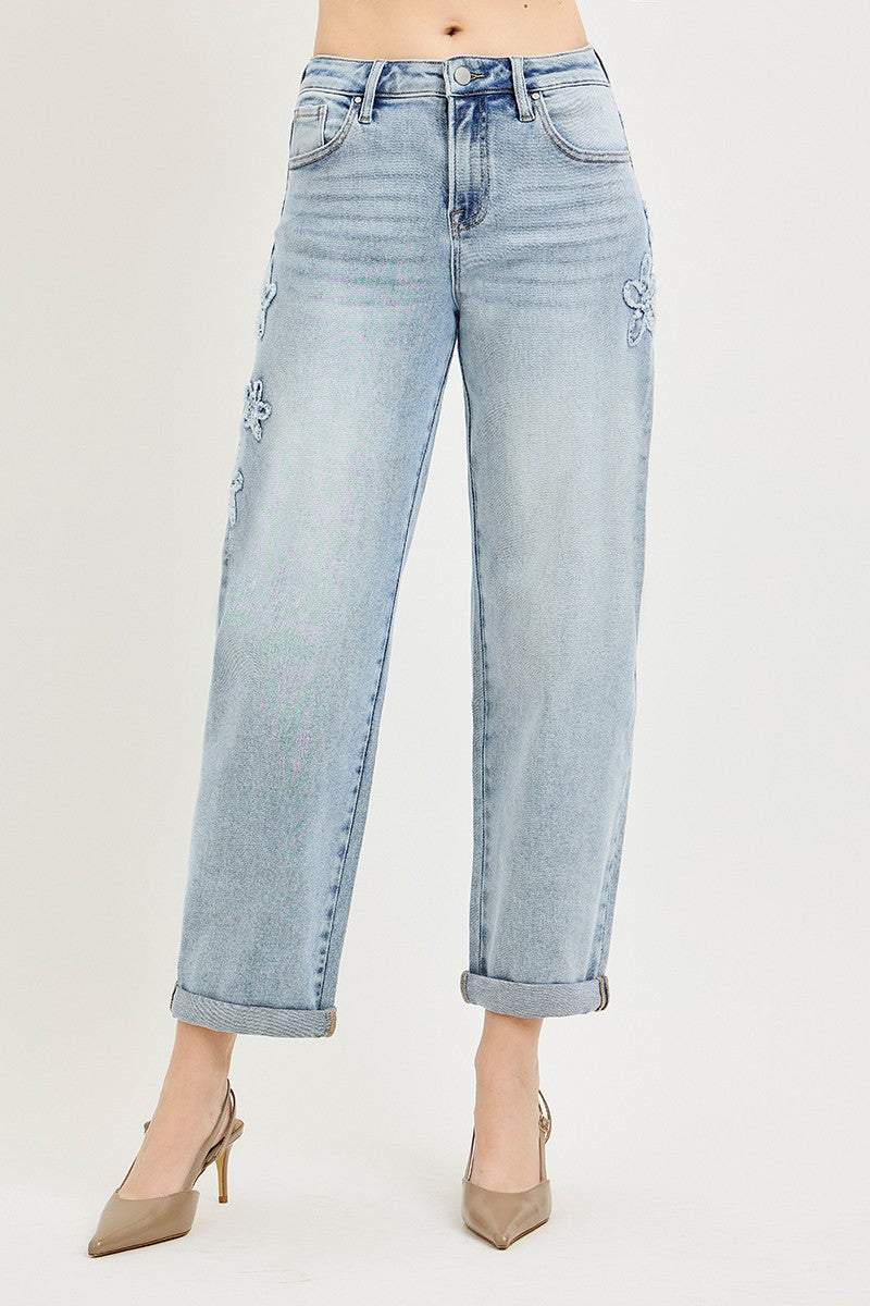 DeDe Barrel Leg Jeans by Risen