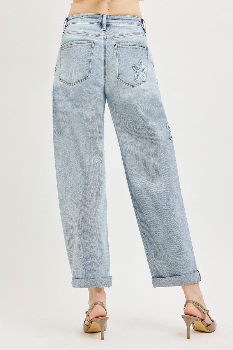 DeDe Barrel Leg Jeans by Risen