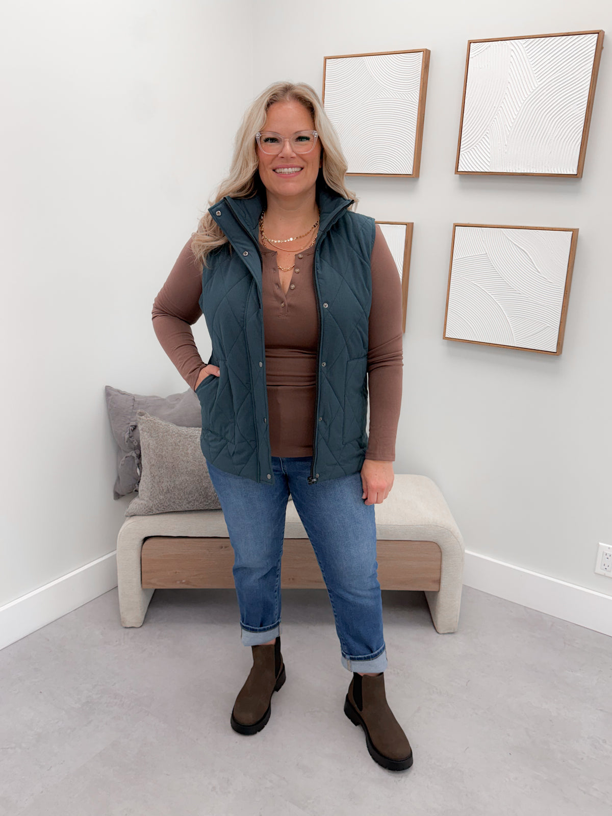 Remy Vest in Teal