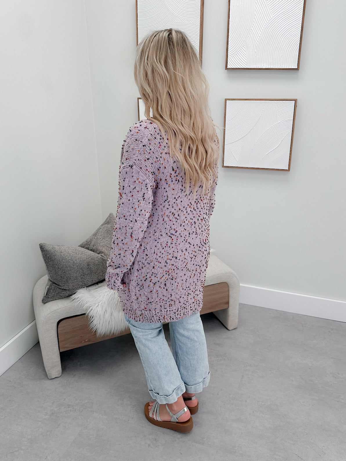 Confetti Cardigan in Lavender