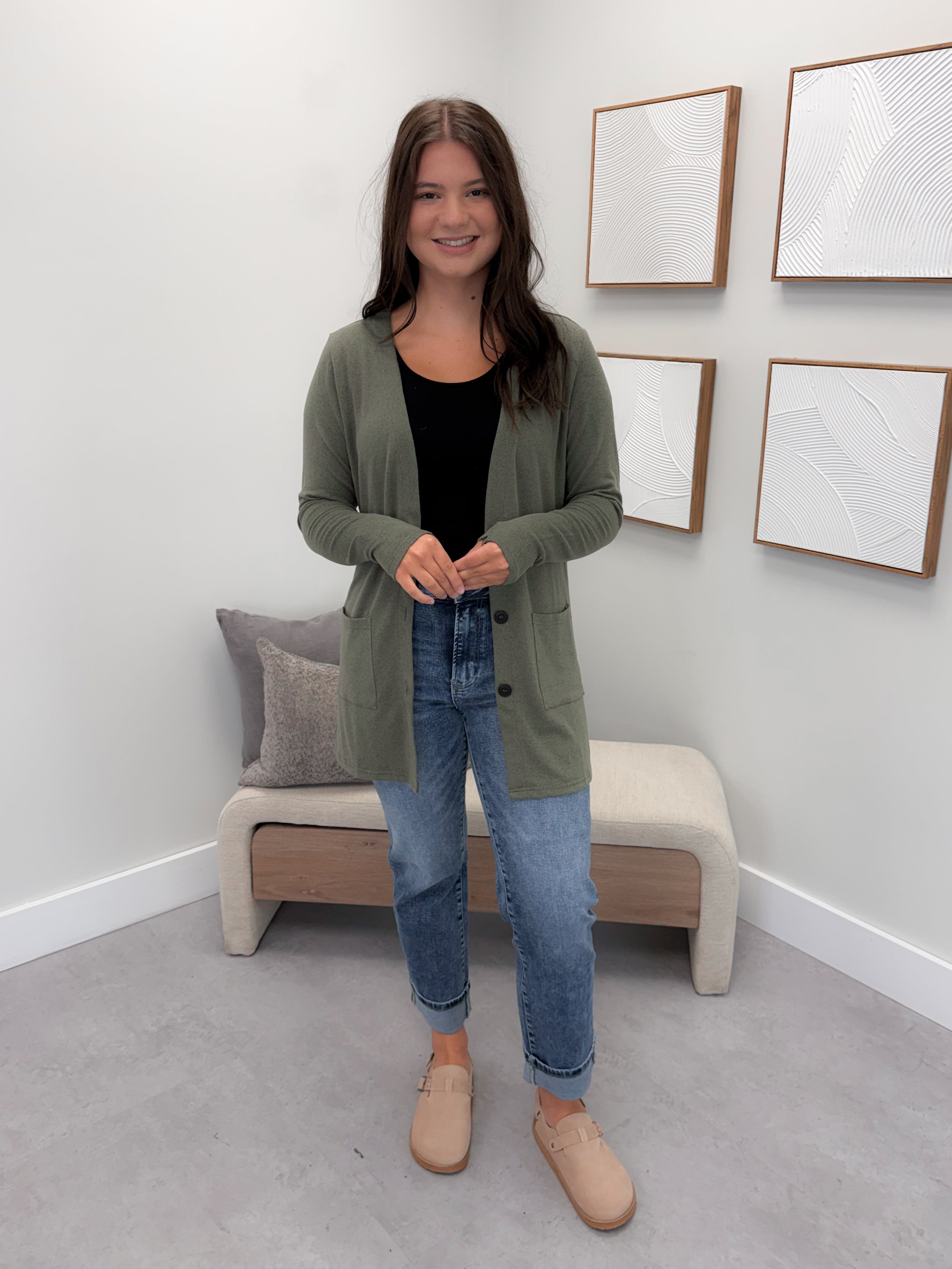 Cori Cardigan in Olive