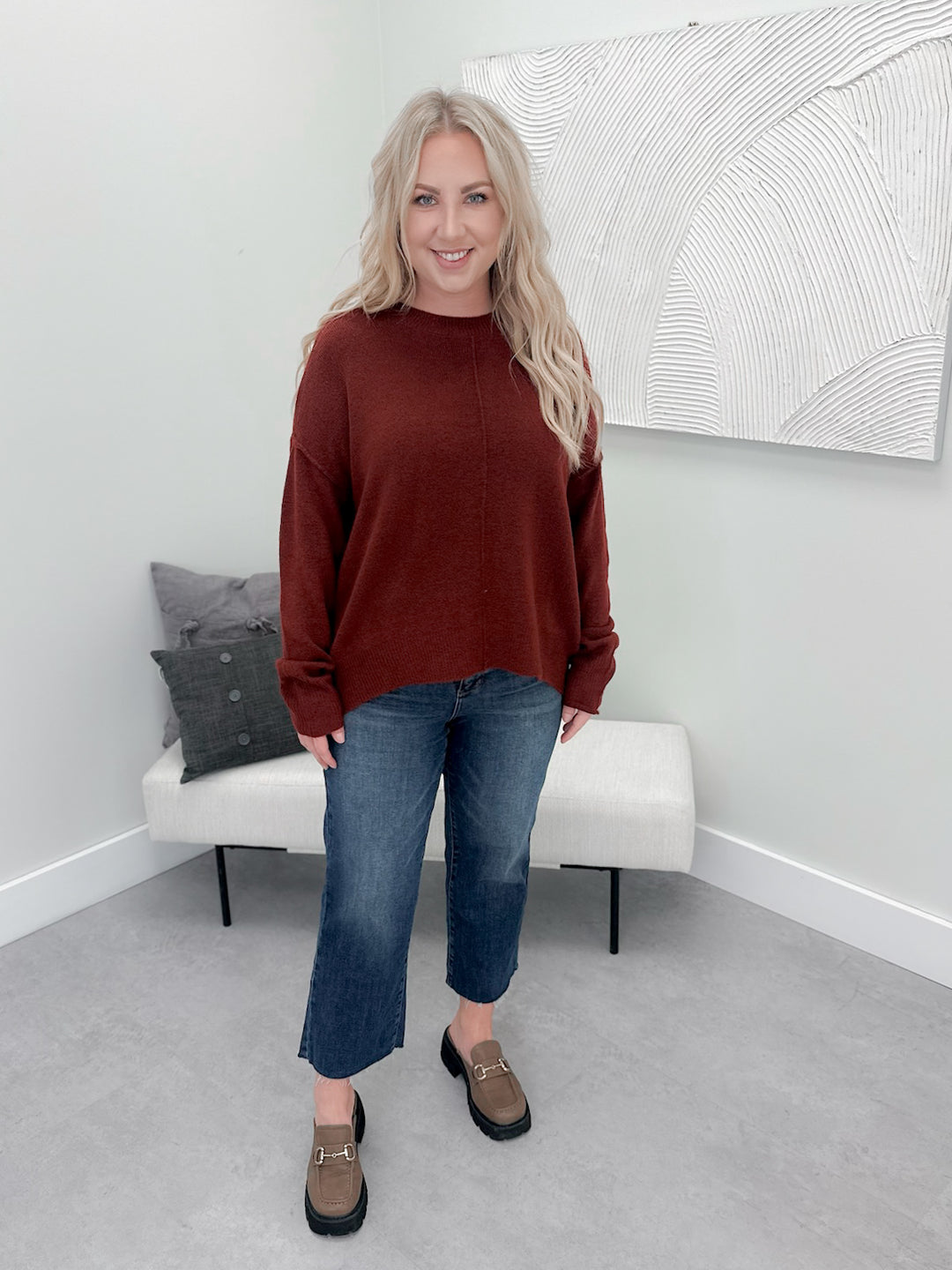 Cricket Sweater in Burgundy