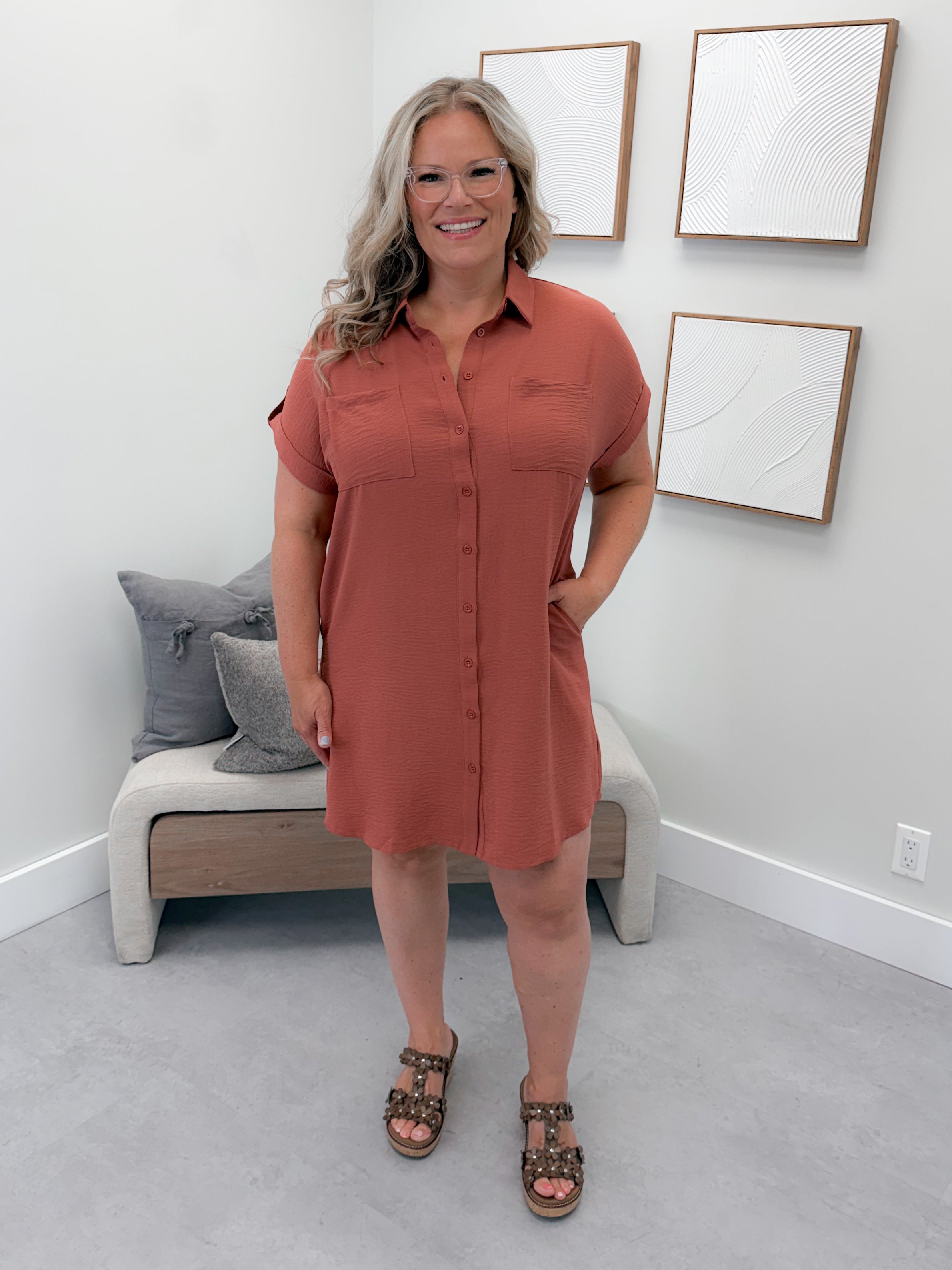 Hayes Dress in Cinnamon